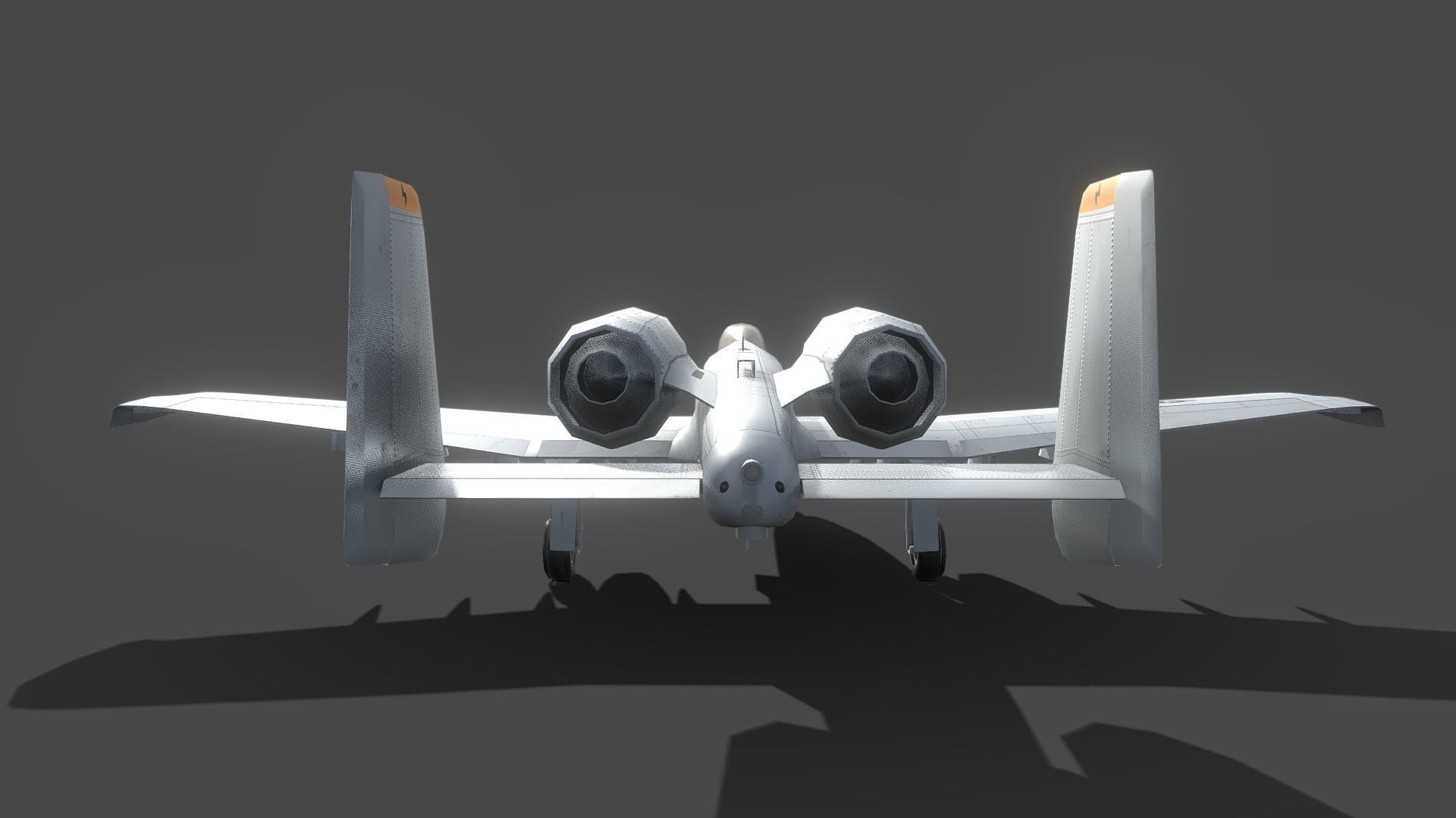 A10 Thunderbolt Low-poly 3D model_5