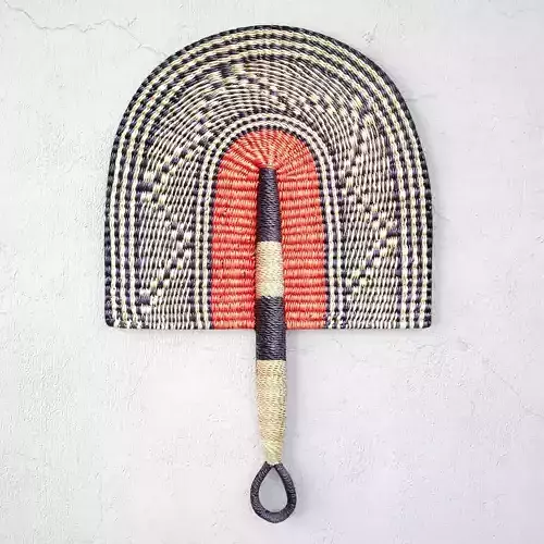 African Handwoven Fan 2 3D model