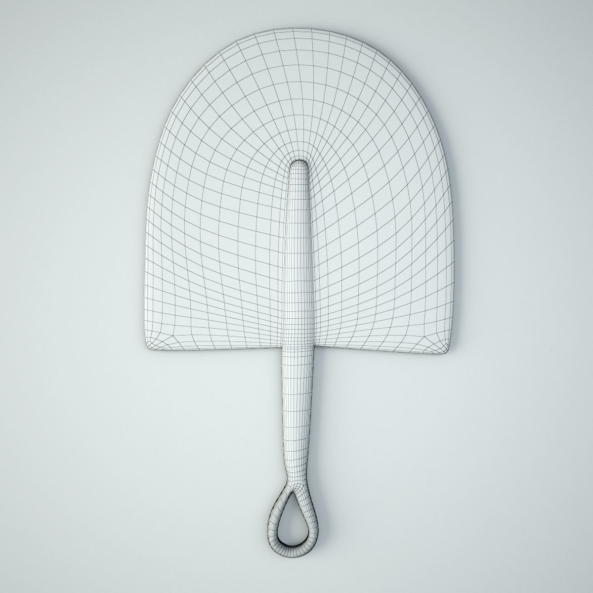 African Handwoven Fan 5 3D model_2