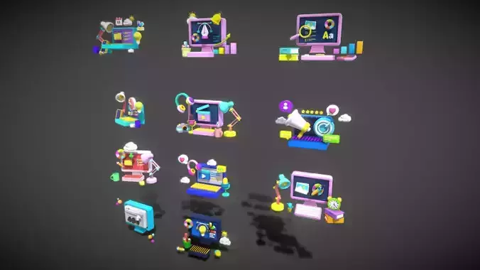 3D Button Collections5