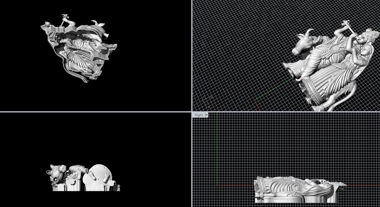 RADHA KRISHNA PENDANT 3D print model_2