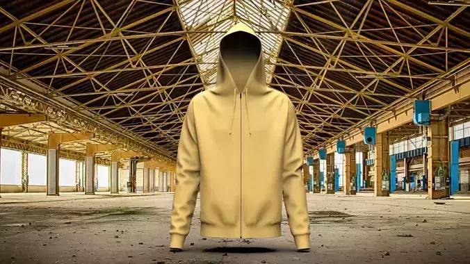 Raglan Sleeve Hoodie Premium Design 3D model