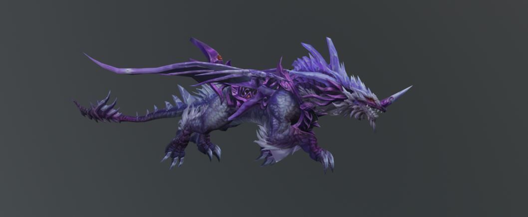 Purple Dragon Fantasy Low Poly Low-poly 3D model_1