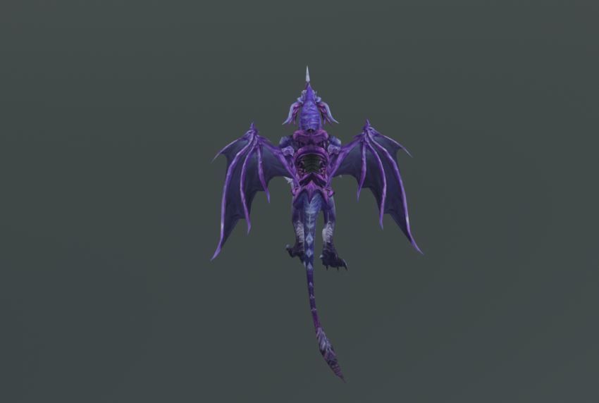 Purple Dragon Fantasy Low Poly Low-poly 3D model_2