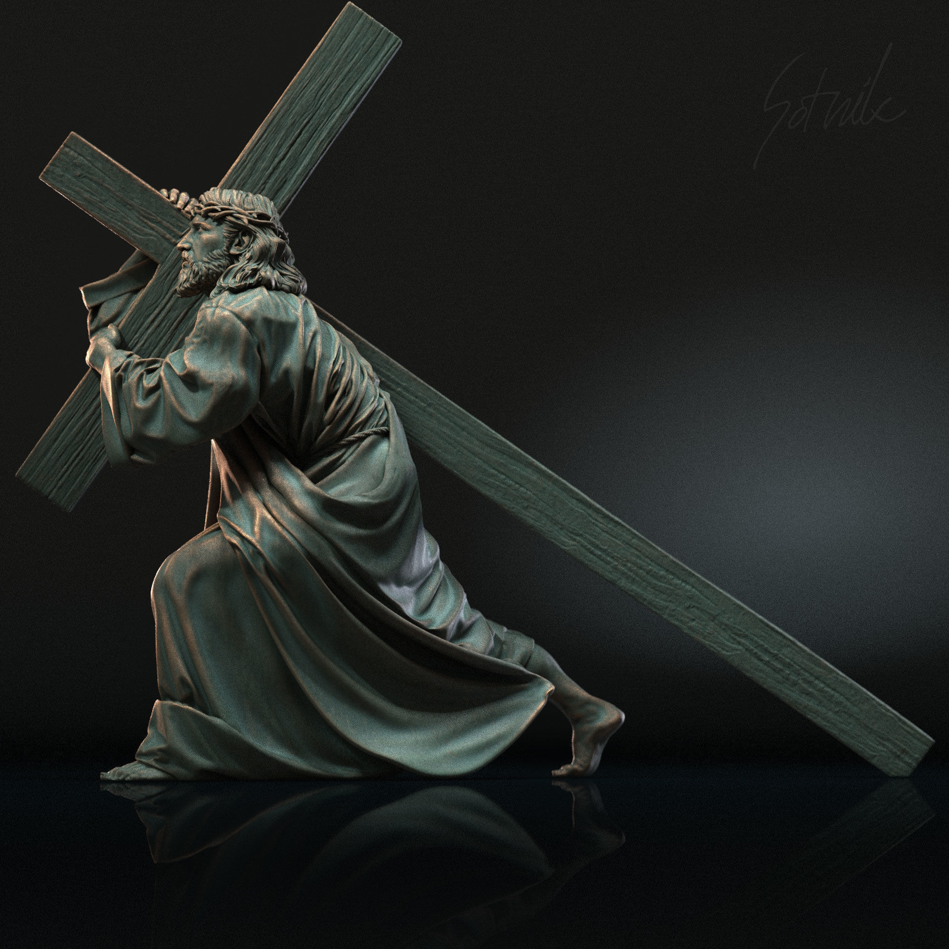 Jesus Sculpture 06 3D print model_2