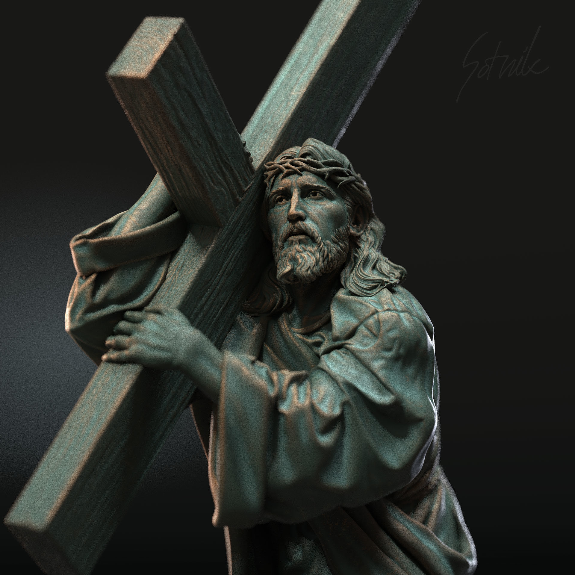 Jesus Sculpture 06 3D print model_4