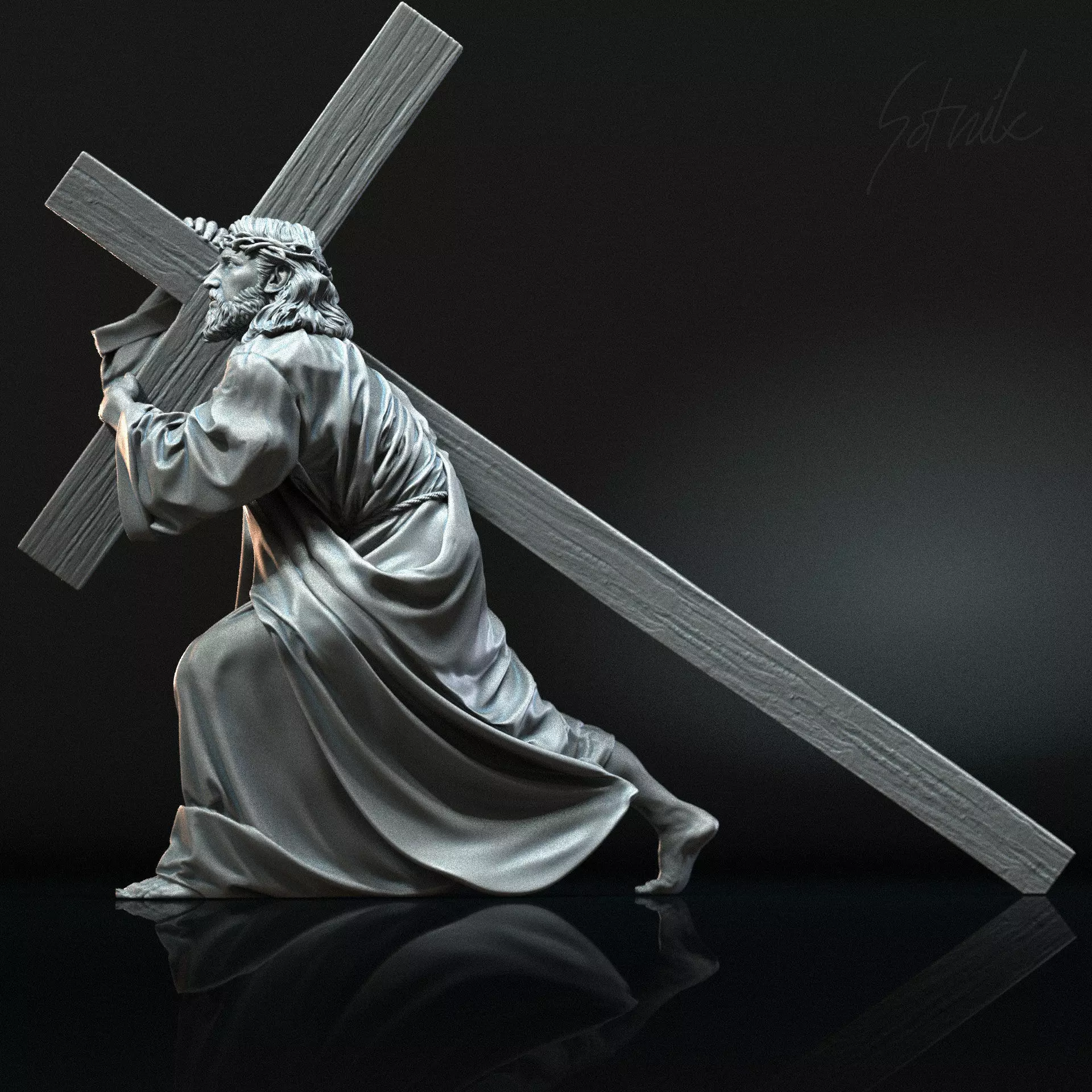 Jesus Sculpture 06 3D print model_0