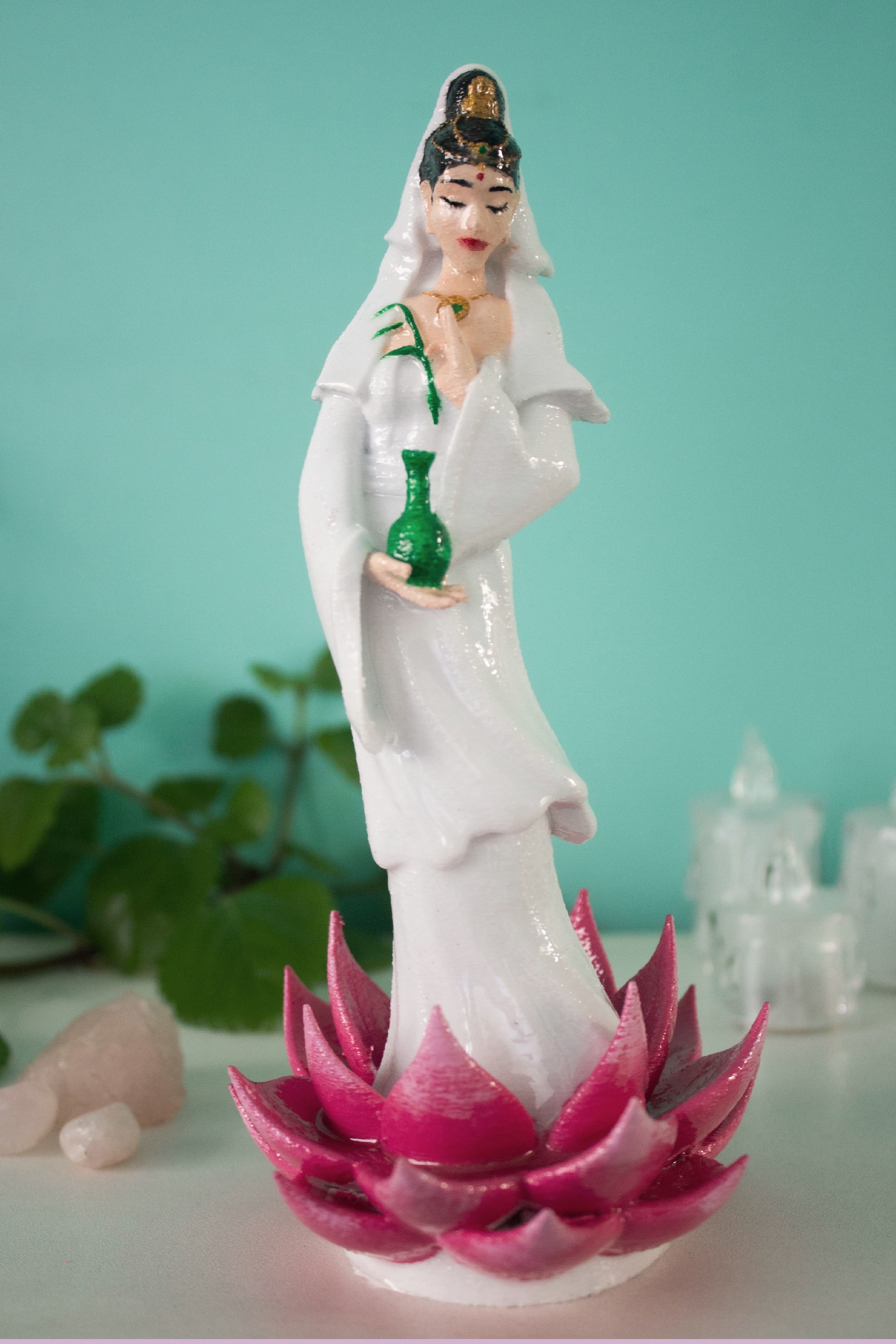3D model Kwan Yin Goddess statue sculpture 3D print model_1