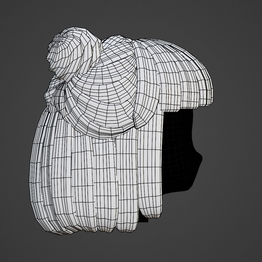 Hair style female 03 3D model_11