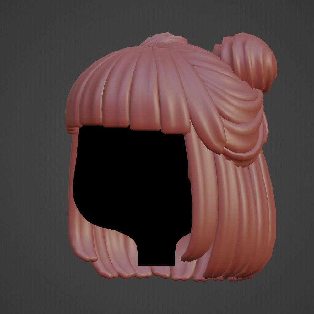 Hair style female 03 3D model_8