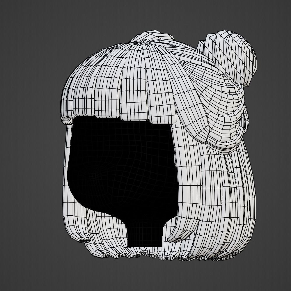 Hair style female 03 3D model_16