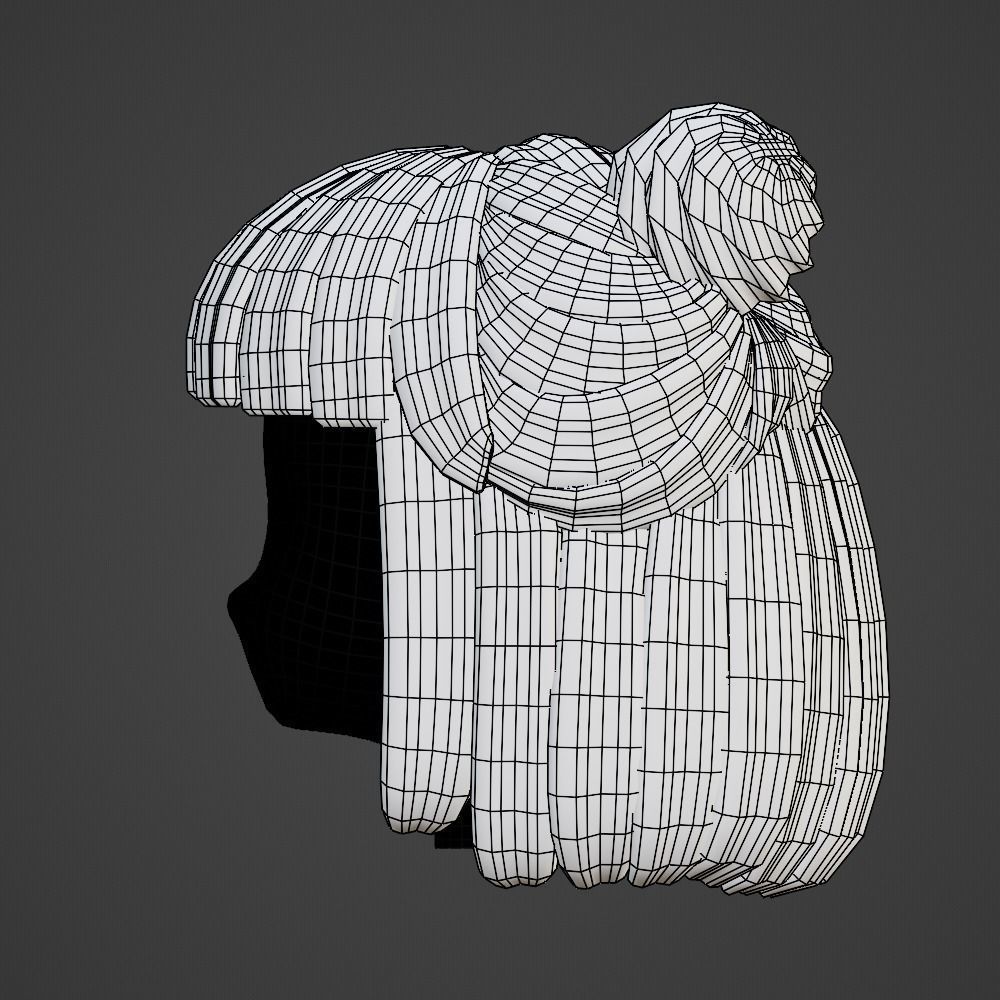 Hair style female 03 3D model_15