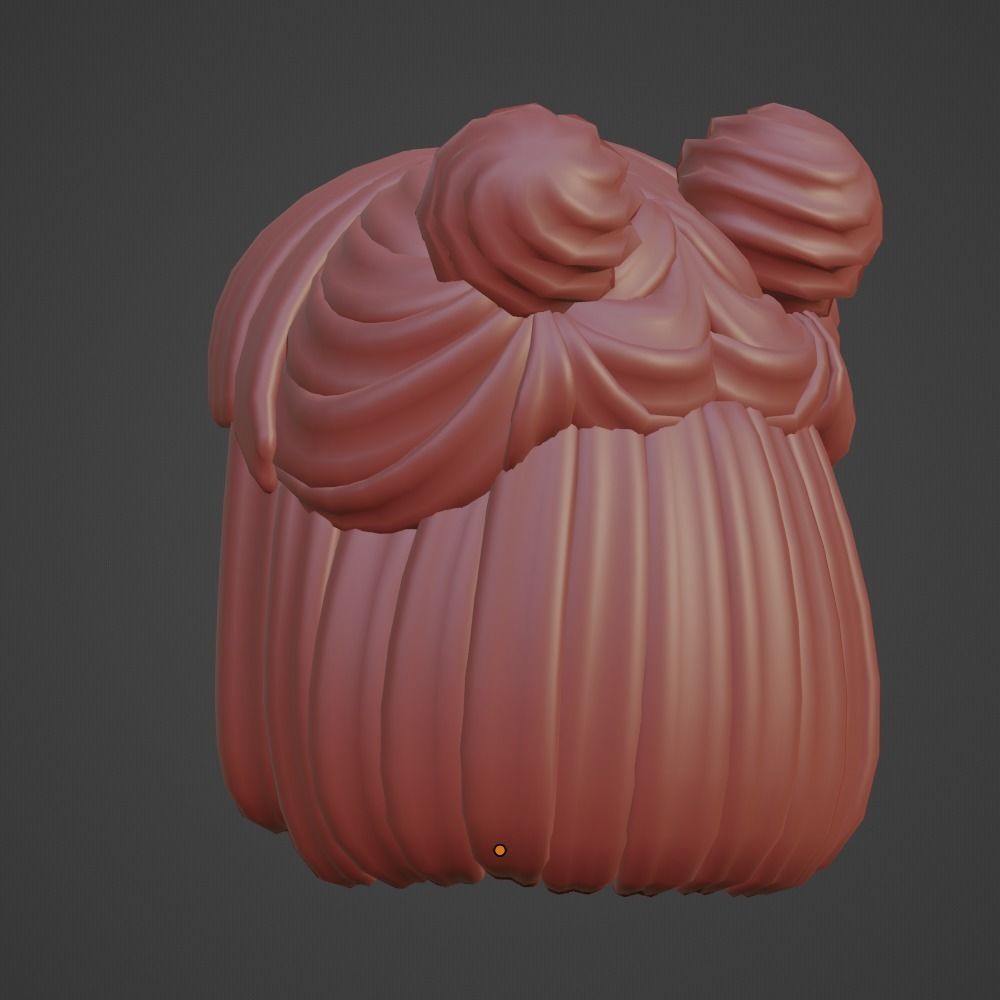 Hair style female 03 3D model_6