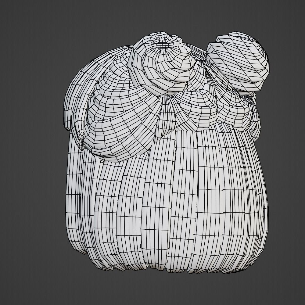 Hair style female 03 3D model_14