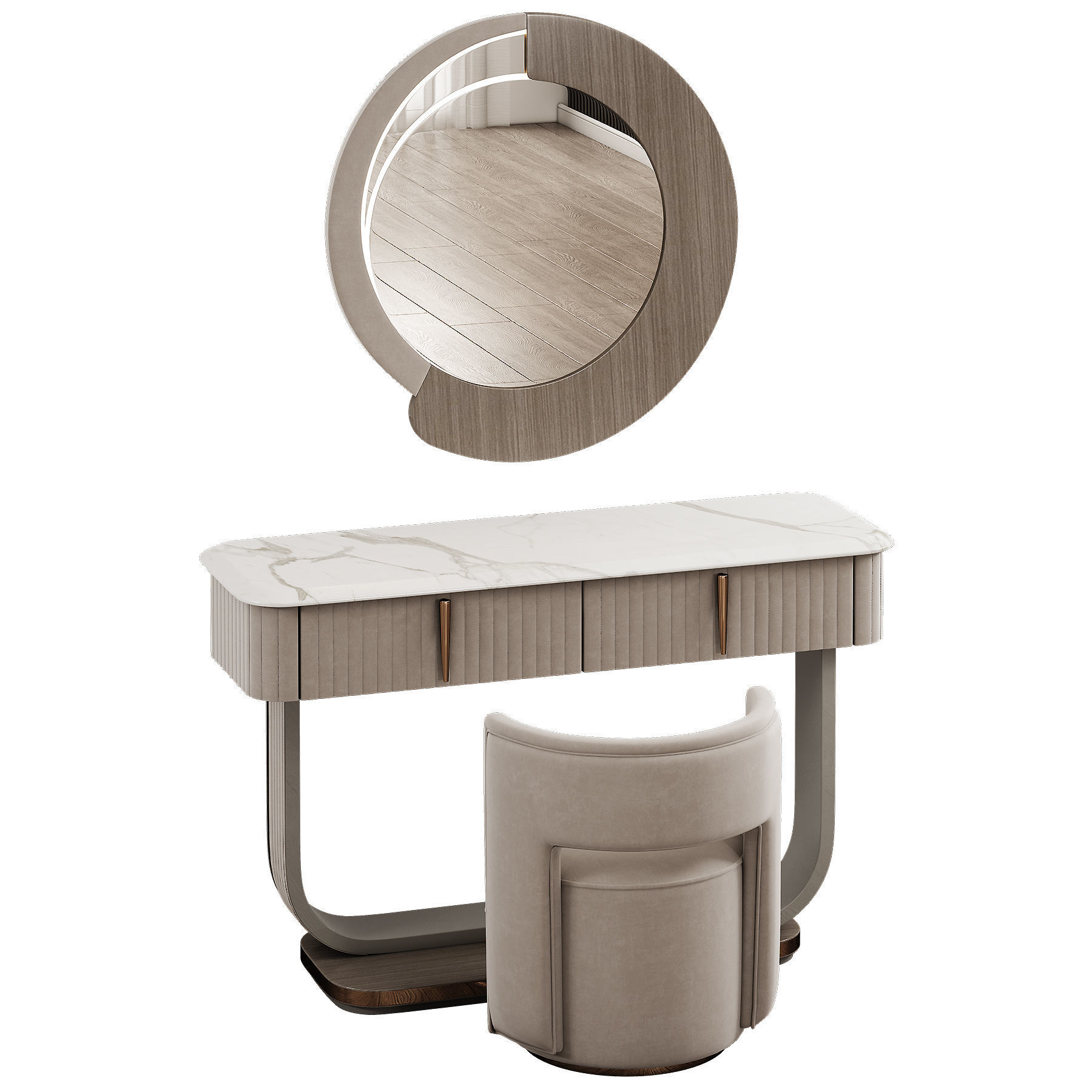 Saber Jewels CRYSTAL Narrow Dressing table 3D model_1