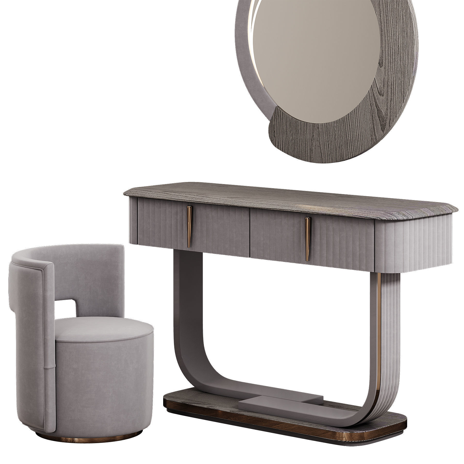 Saber Jewels CRYSTAL Narrow Dressing table 3D model_2