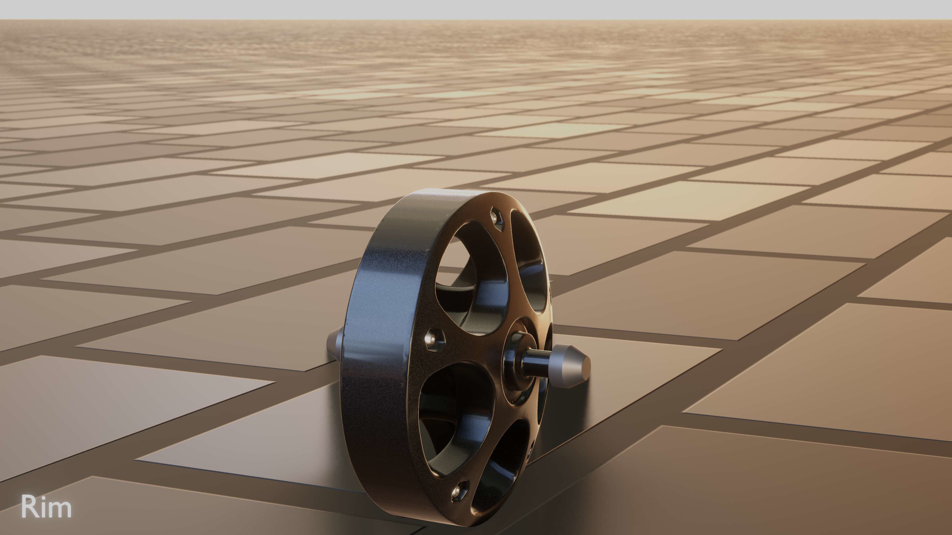 E-Scooter Rim with Procedural PBR Material Setup 3D model_62