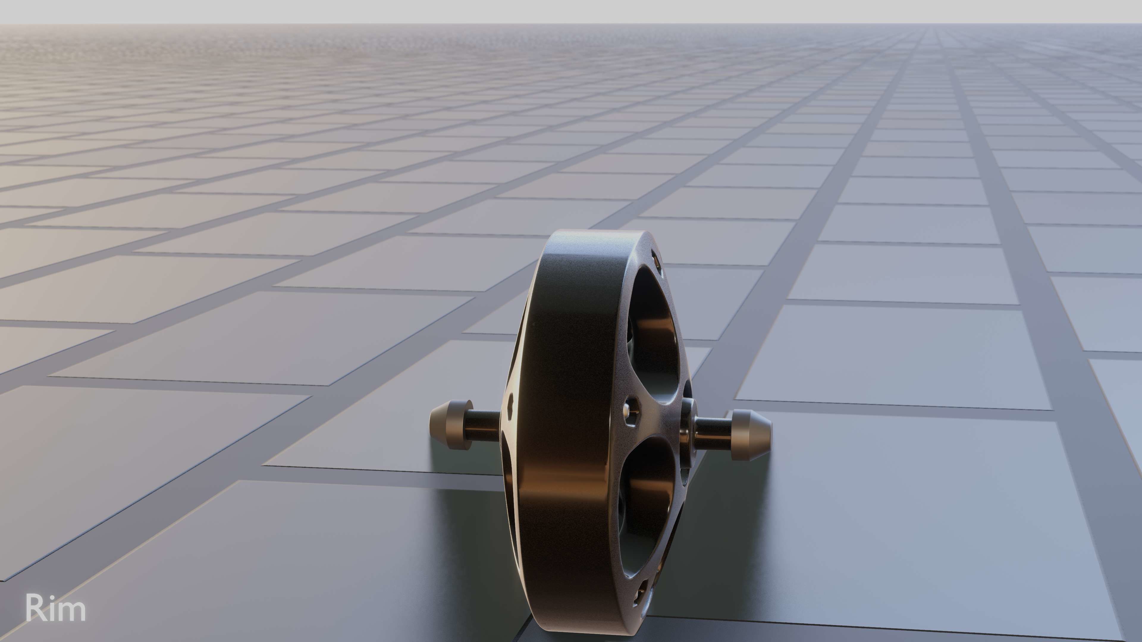 E-Scooter Rim with Procedural PBR Material Setup 3D model_19