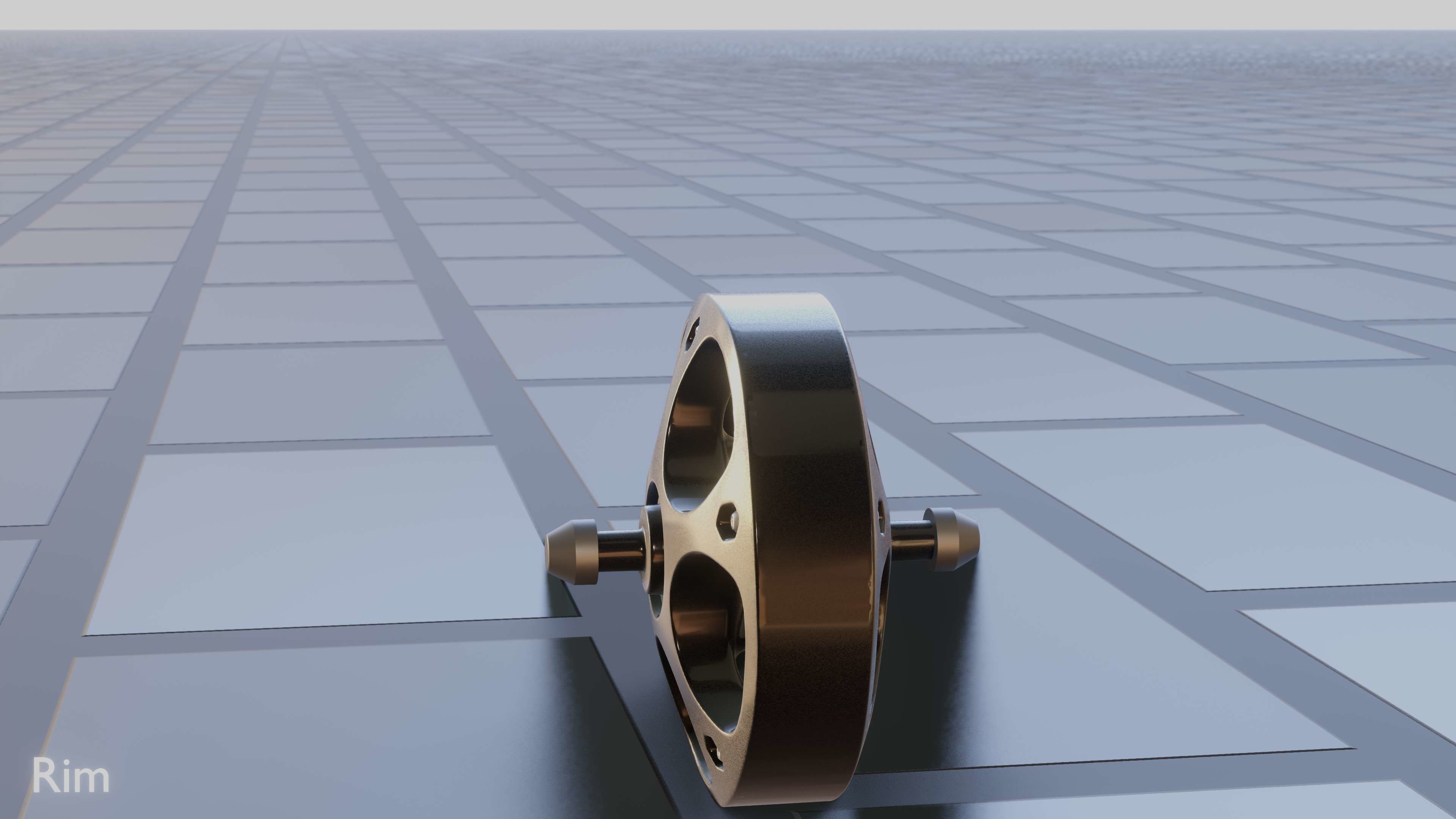 E-Scooter Rim with Procedural PBR Material Setup 3D model_14