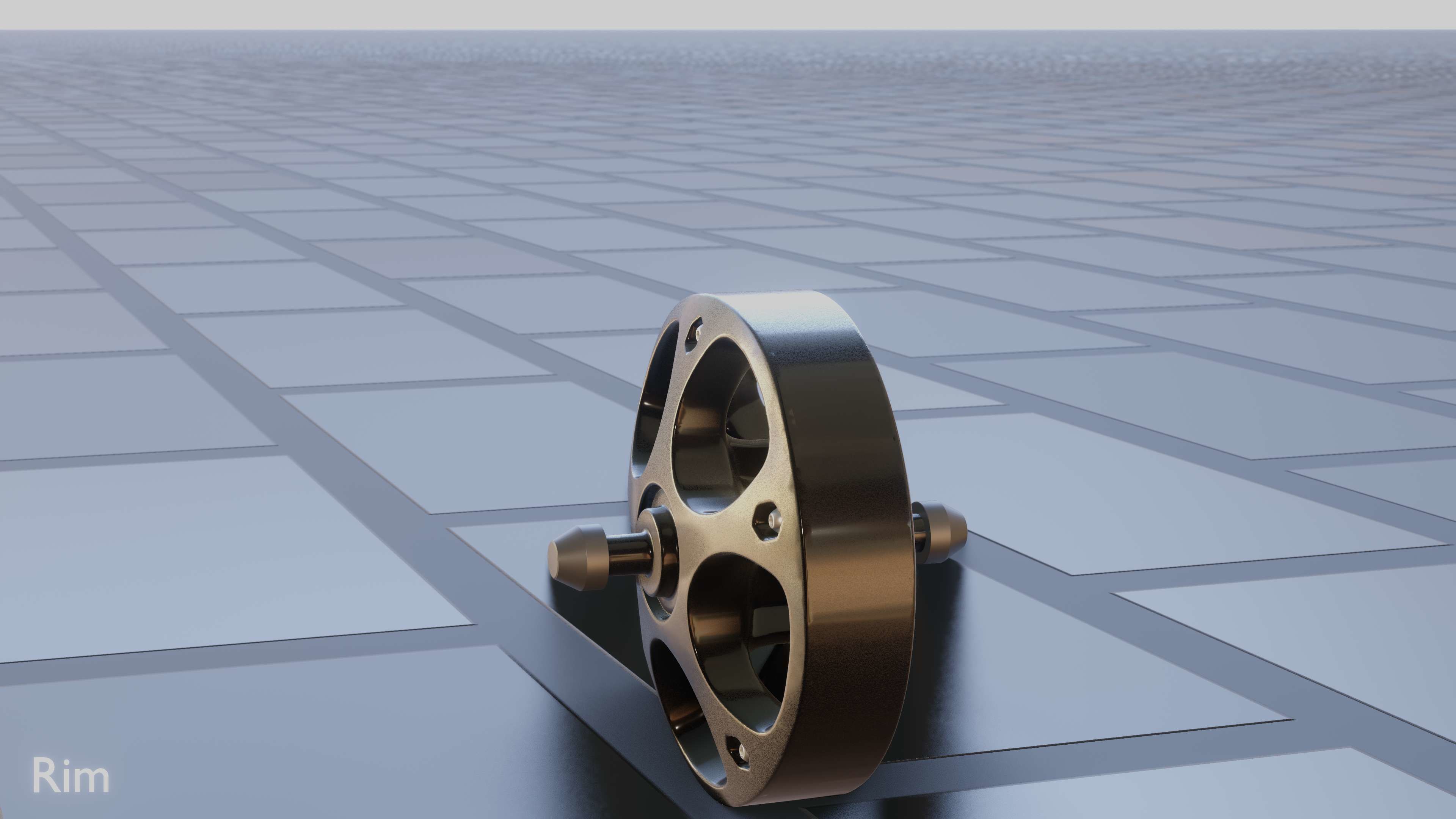 E-Scooter Rim with Procedural PBR Material Setup 3D model_12