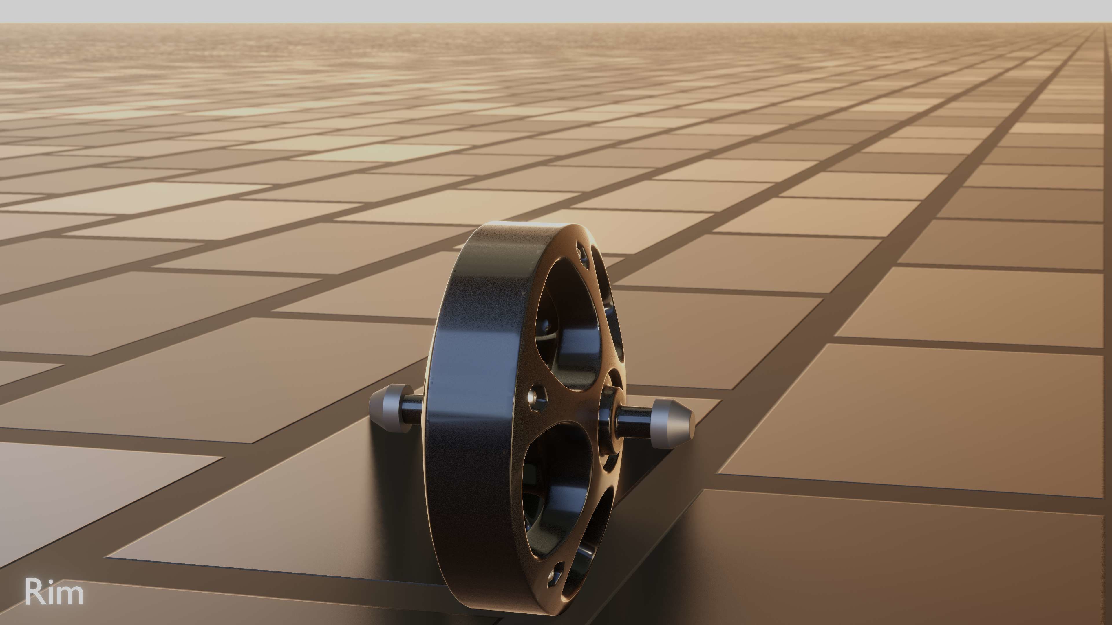 E-Scooter Rim with Procedural PBR Material Setup 3D model_59