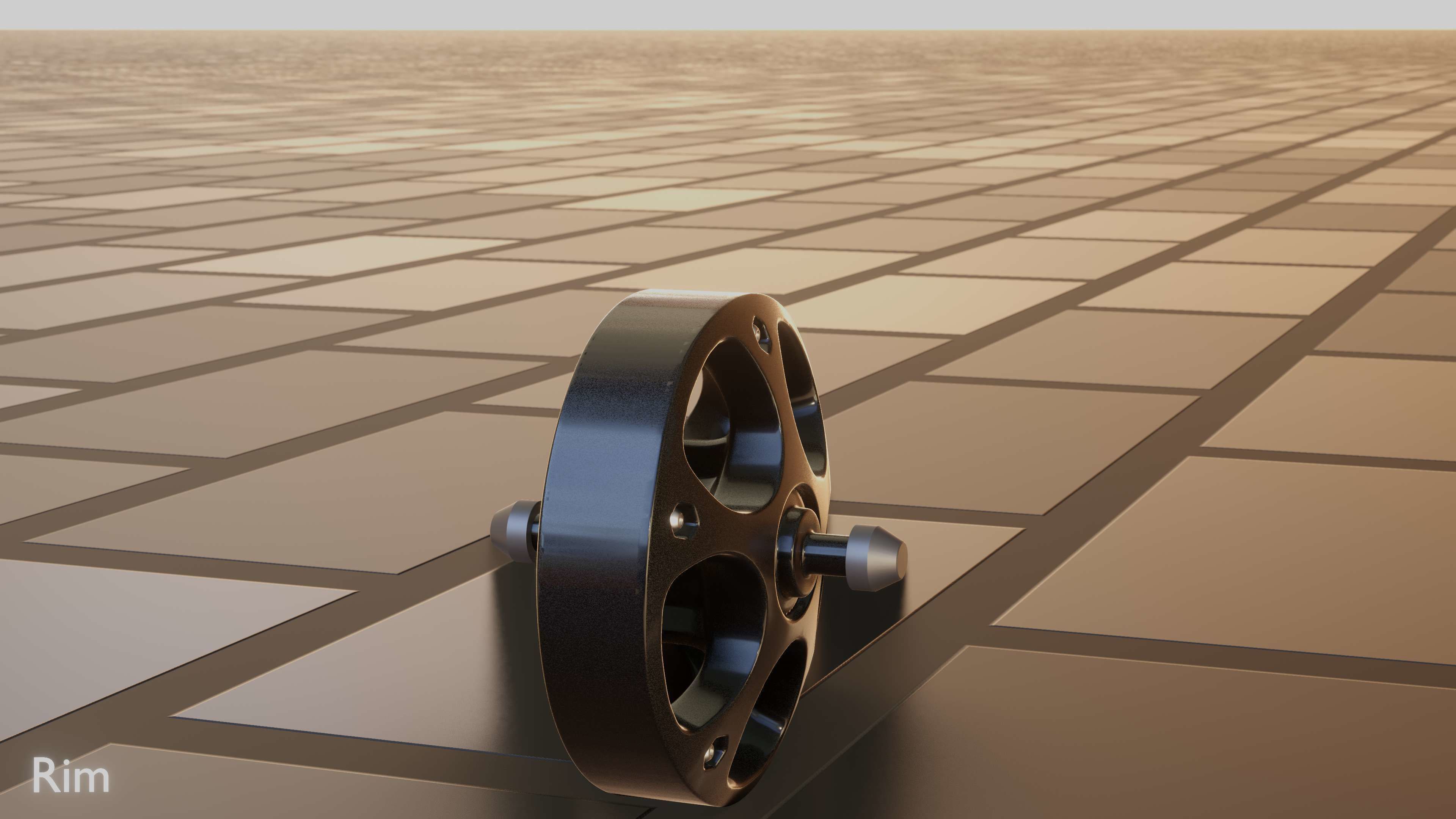 E-Scooter Rim with Procedural PBR Material Setup 3D model_61