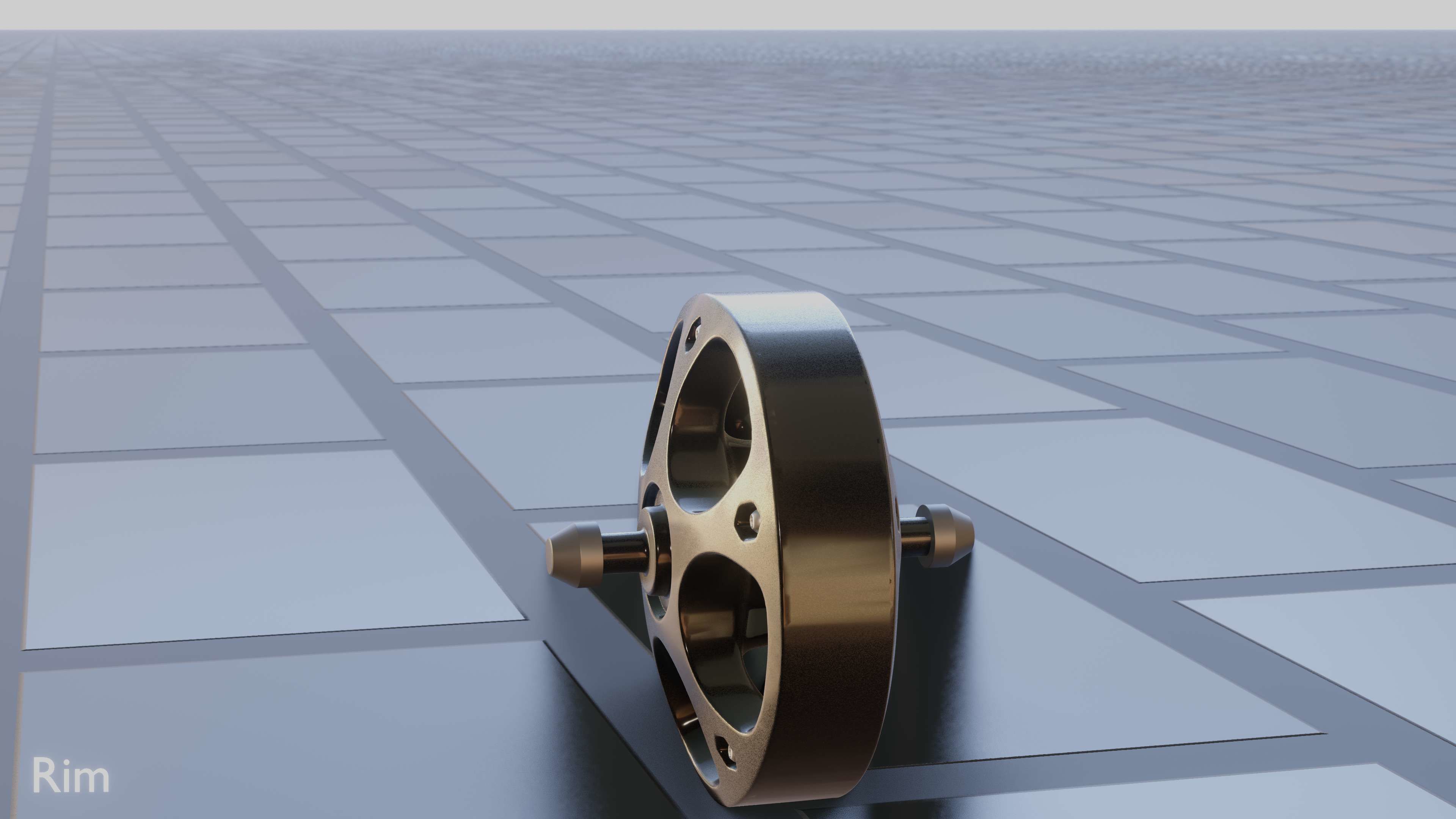 E-Scooter Rim with Procedural PBR Material Setup 3D model_13