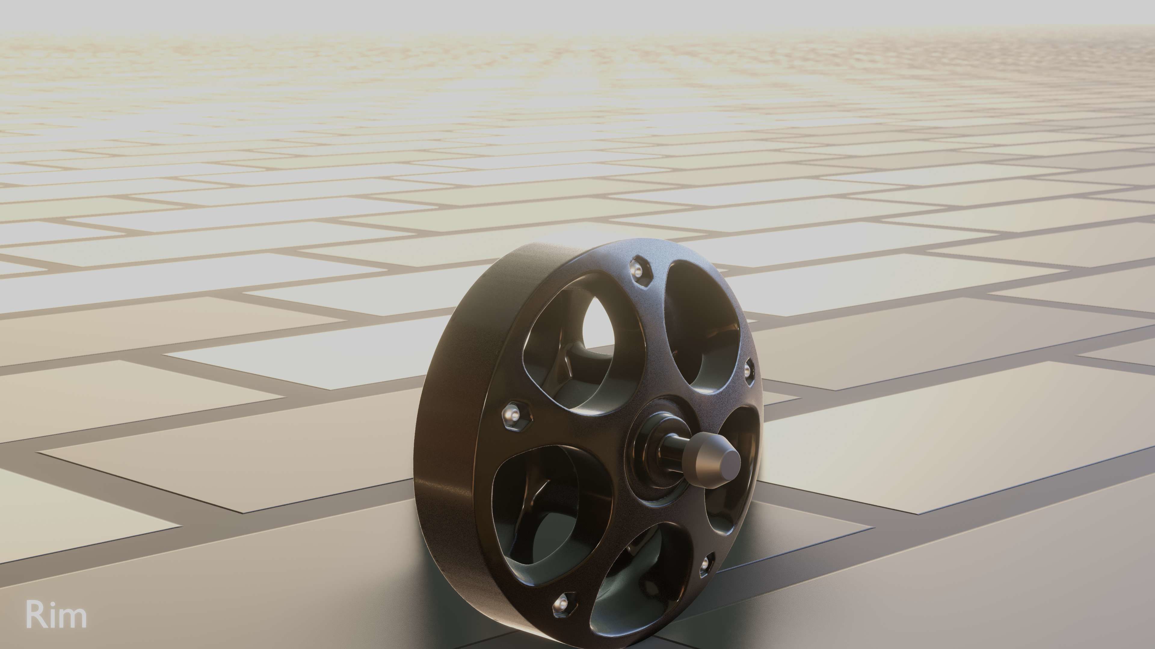 E-Scooter Rim with Procedural PBR Material Setup 3D model_26