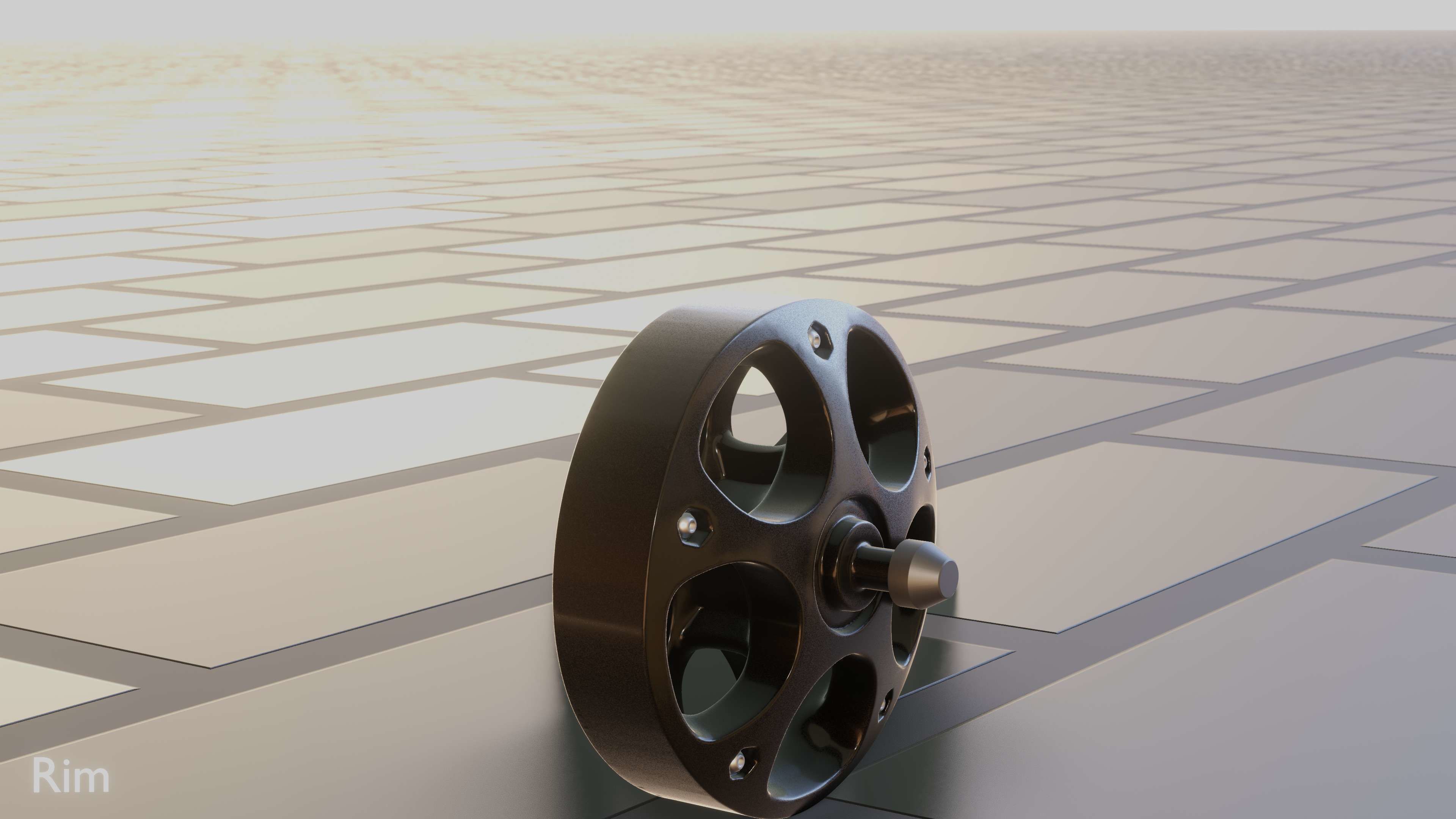 E-Scooter Rim with Procedural PBR Material Setup 3D model_24