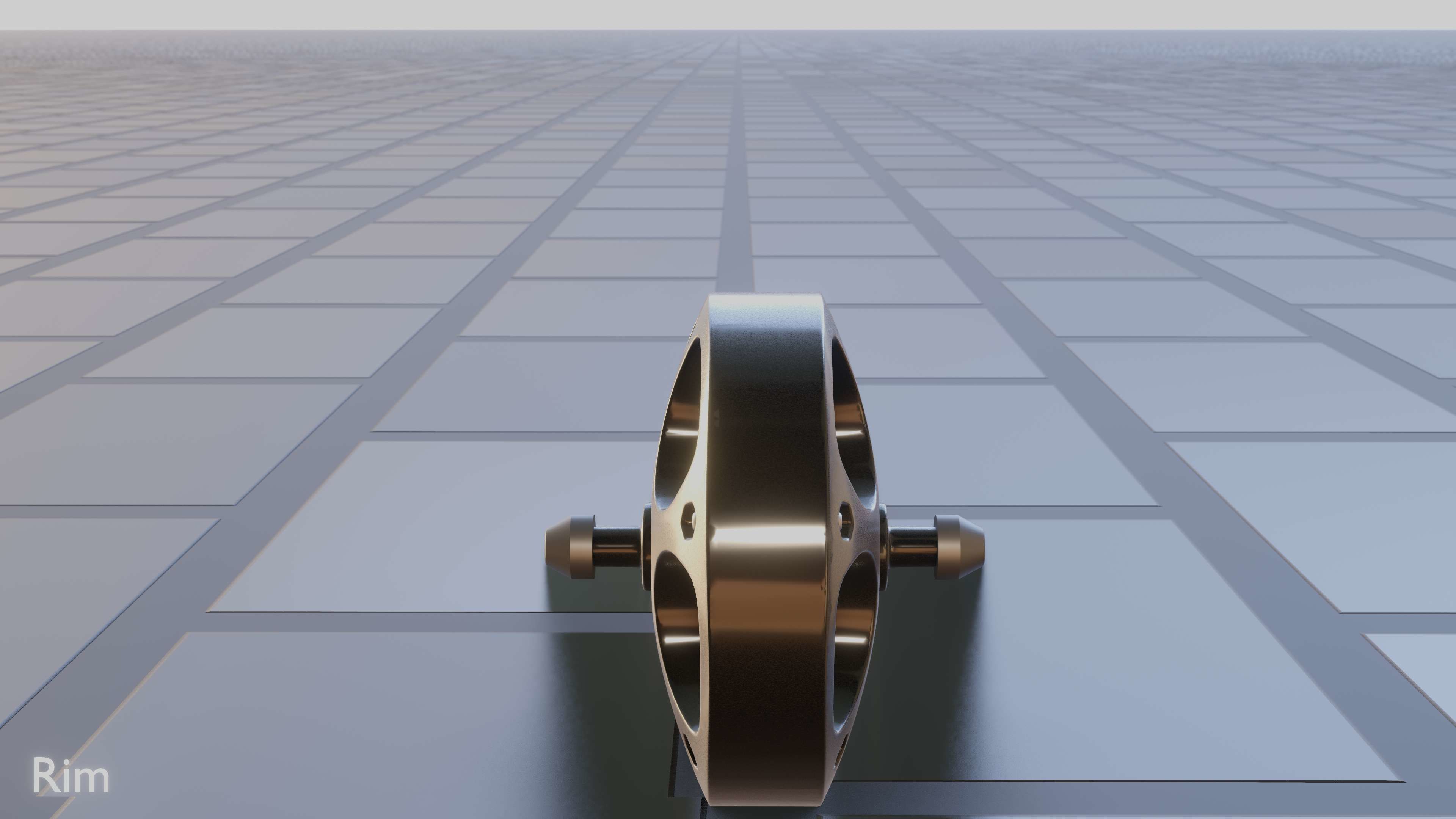 E-Scooter Rim with Procedural PBR Material Setup 3D model_17