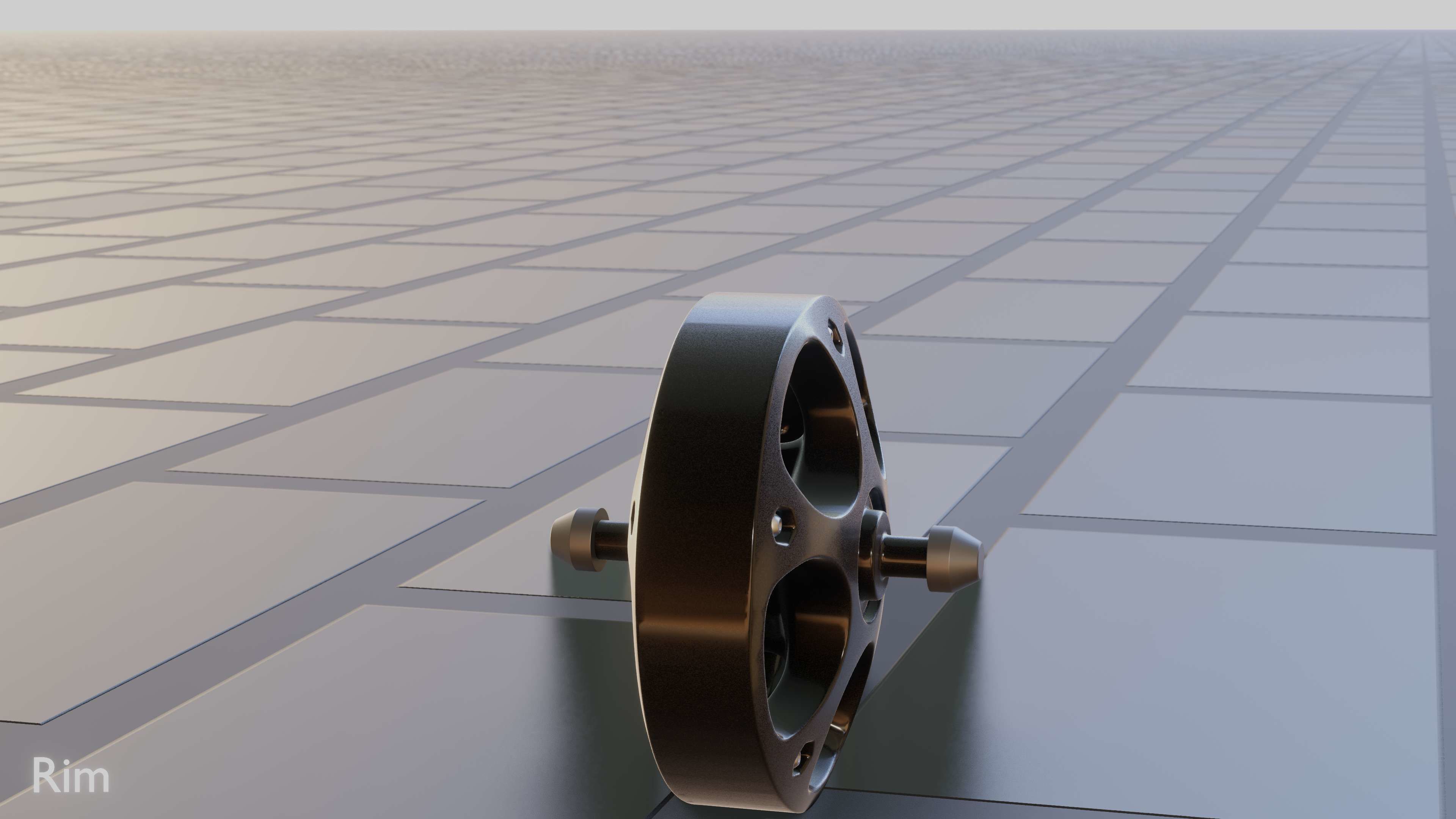 E-Scooter Rim with Procedural PBR Material Setup 3D model_20