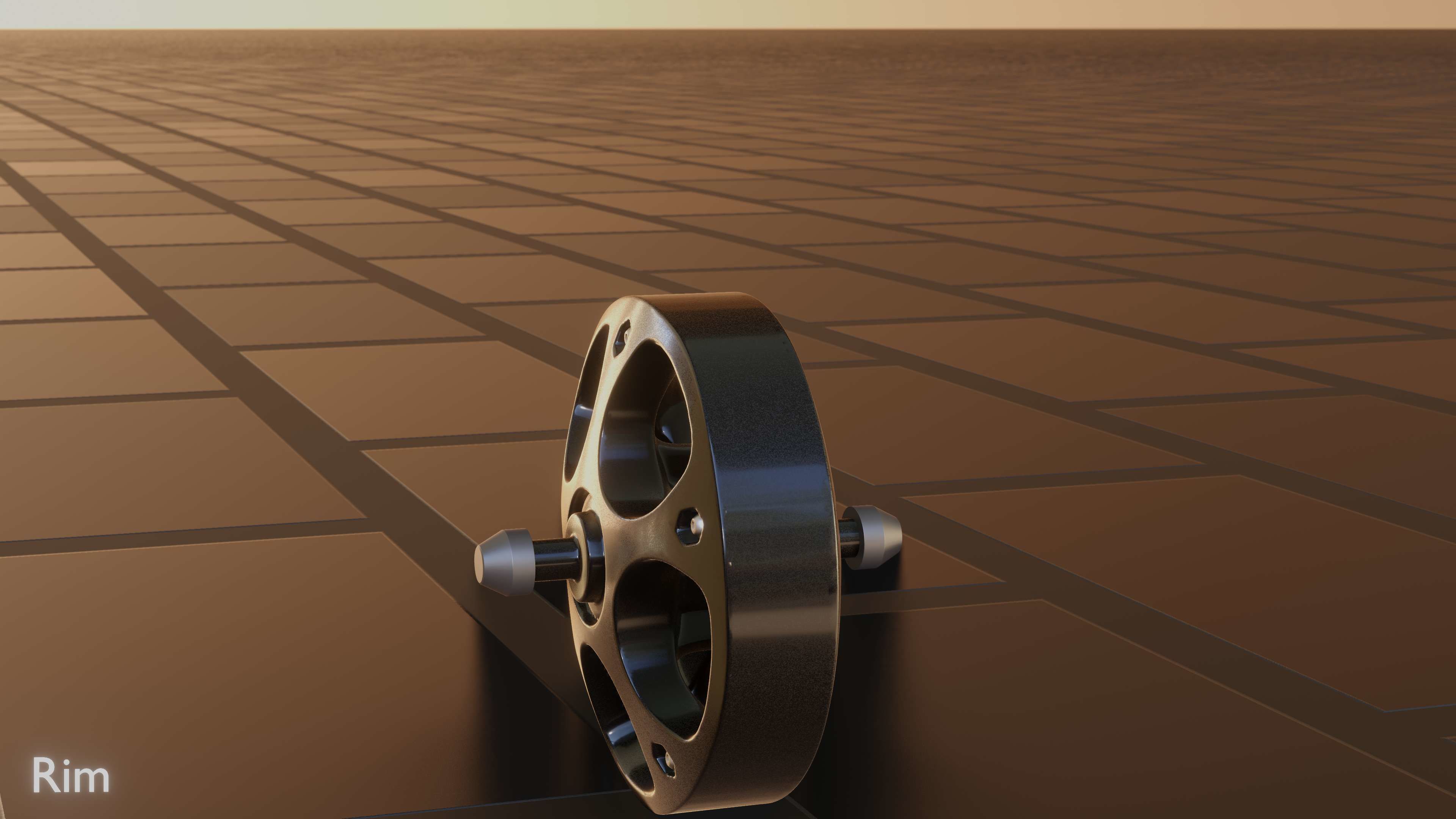 E-Scooter Rim with Procedural PBR Material Setup 3D model_52