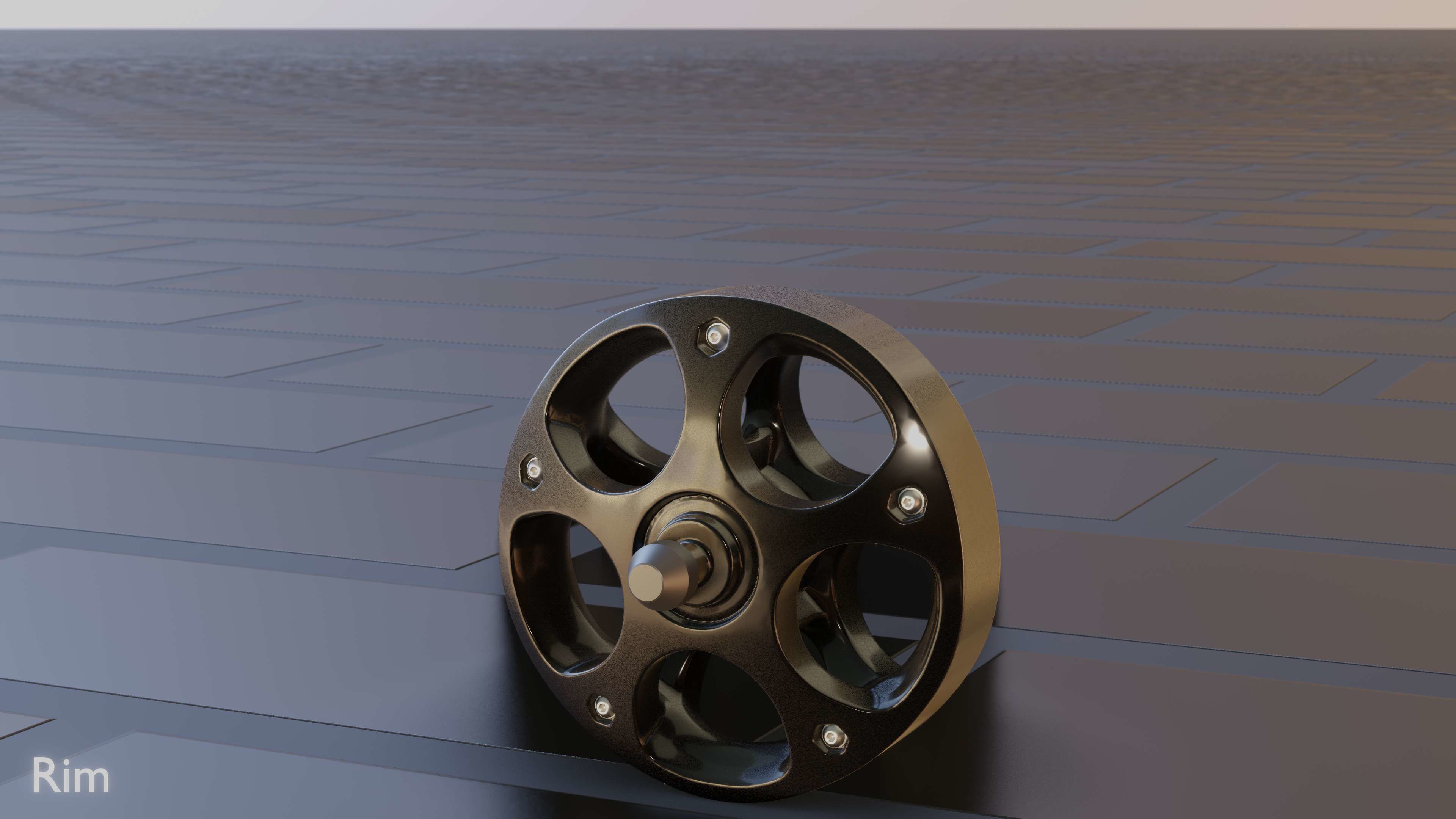 E-Scooter Rim with Procedural PBR Material Setup 3D model_71