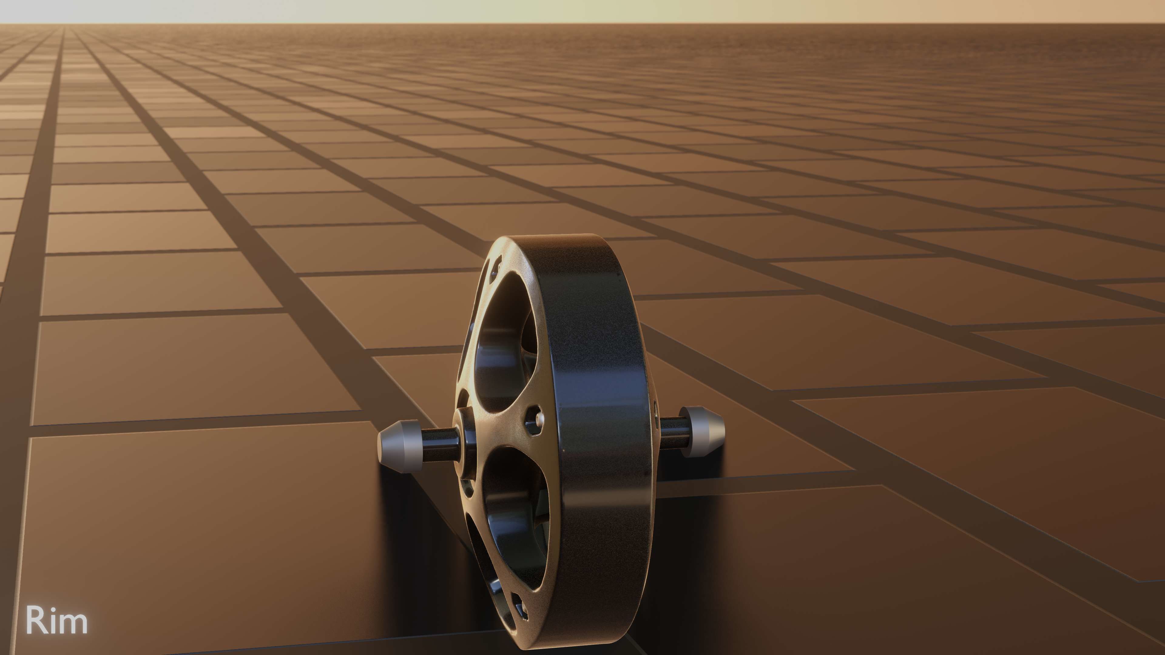 E-Scooter Rim with Procedural PBR Material Setup 3D model_53