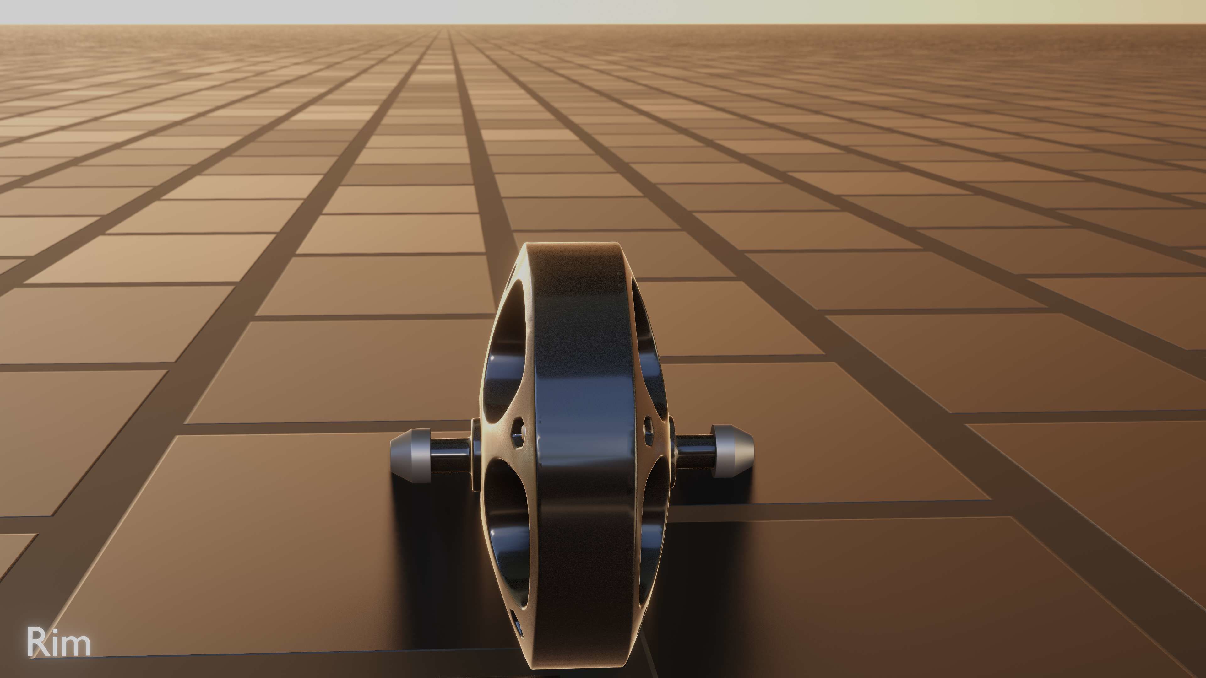 E-Scooter Rim with Procedural PBR Material Setup 3D model_55