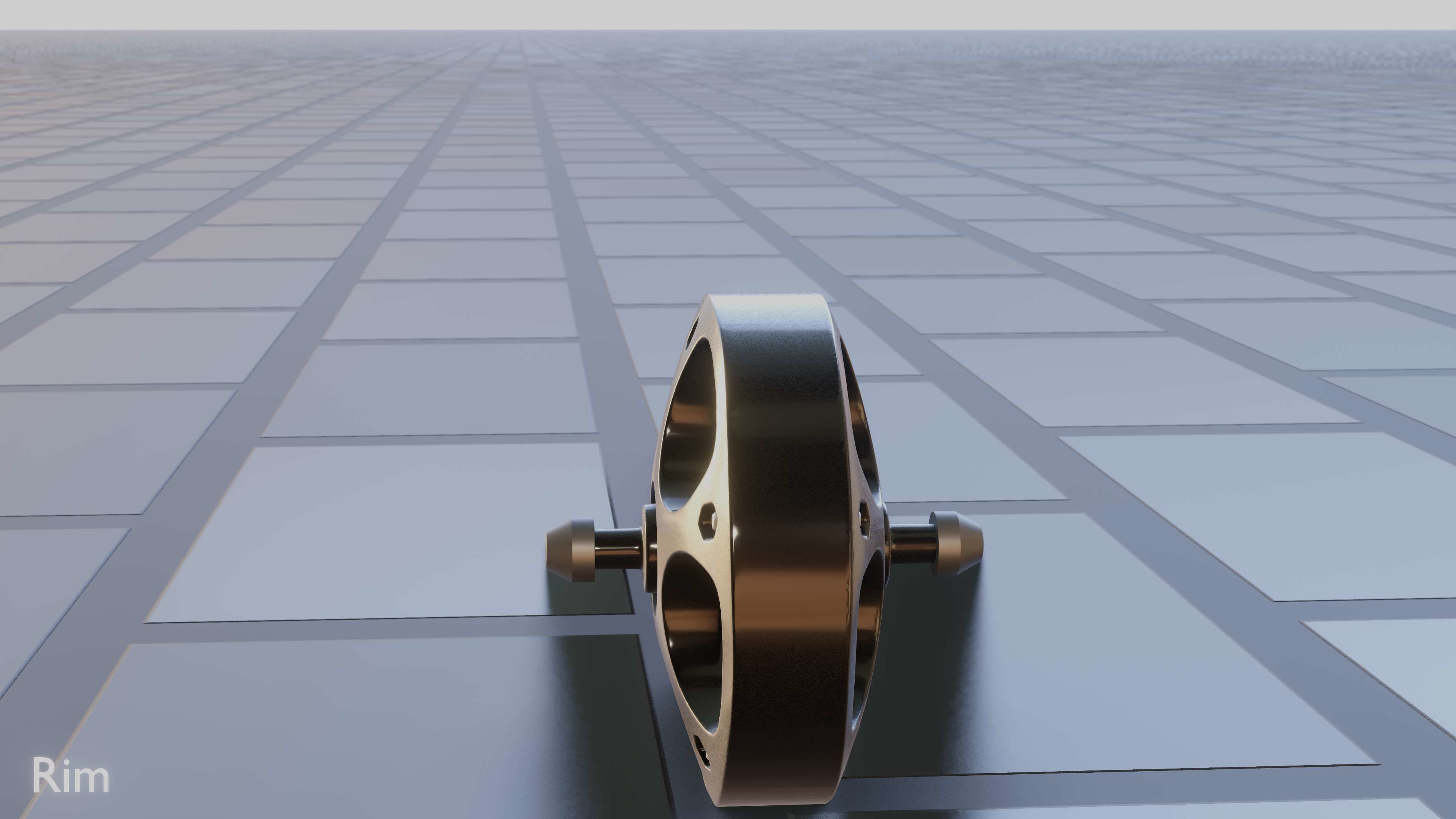 E-Scooter Rim with Procedural PBR Material Setup 3D model_15