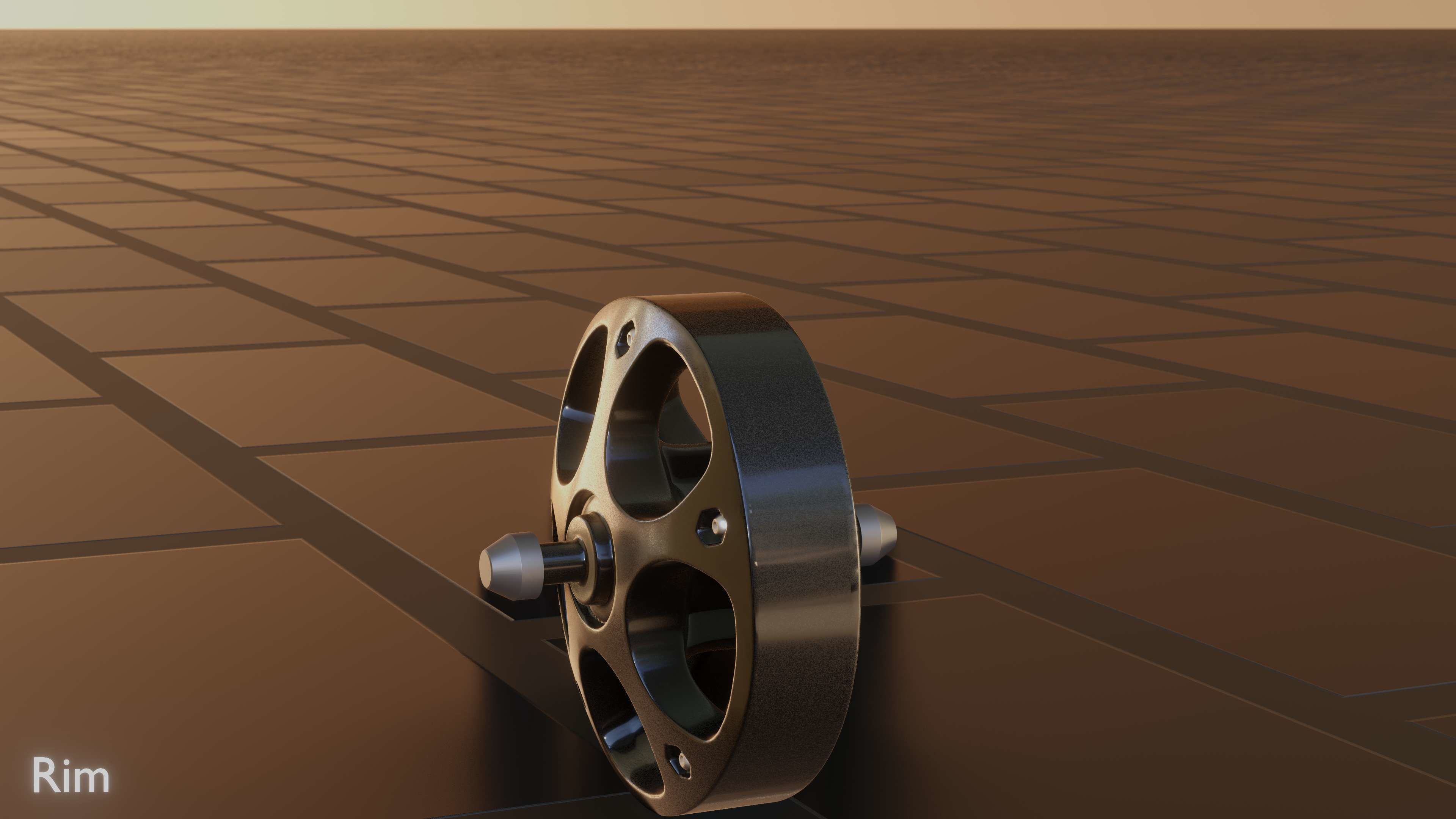 E-Scooter Rim with Procedural PBR Material Setup 3D model_51