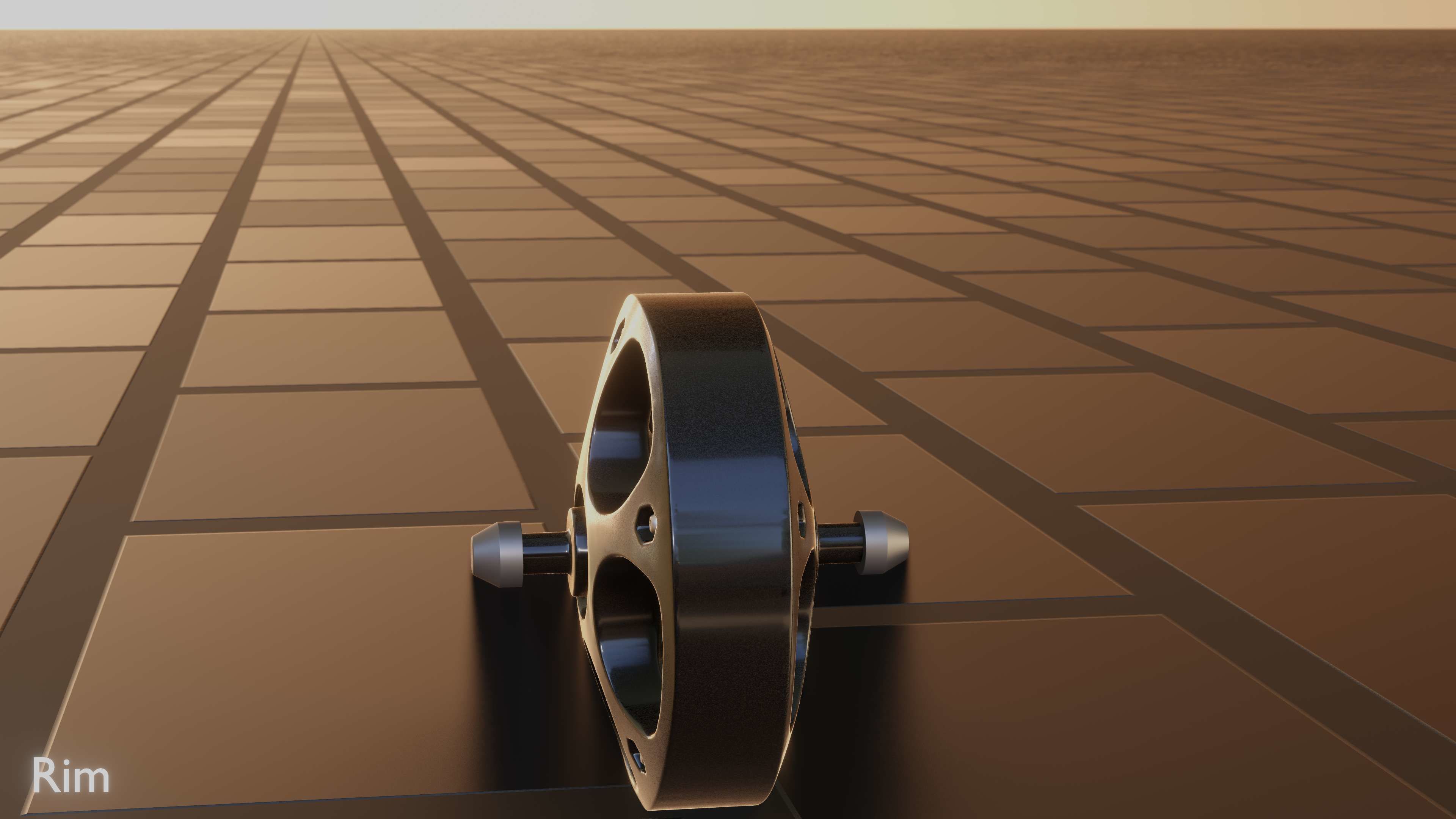 E-Scooter Rim with Procedural PBR Material Setup 3D model_54