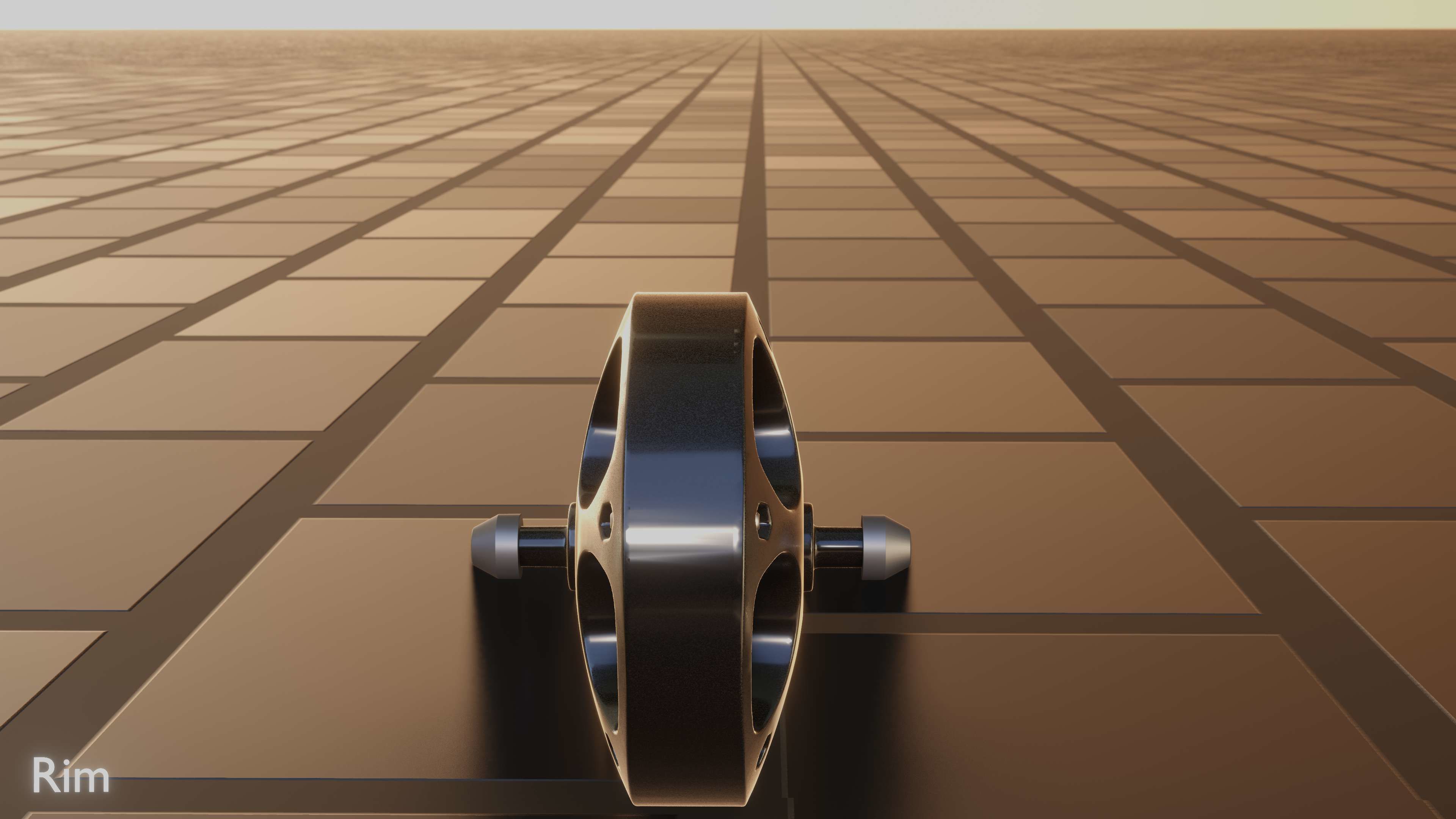 E-Scooter Rim with Procedural PBR Material Setup 3D model_56