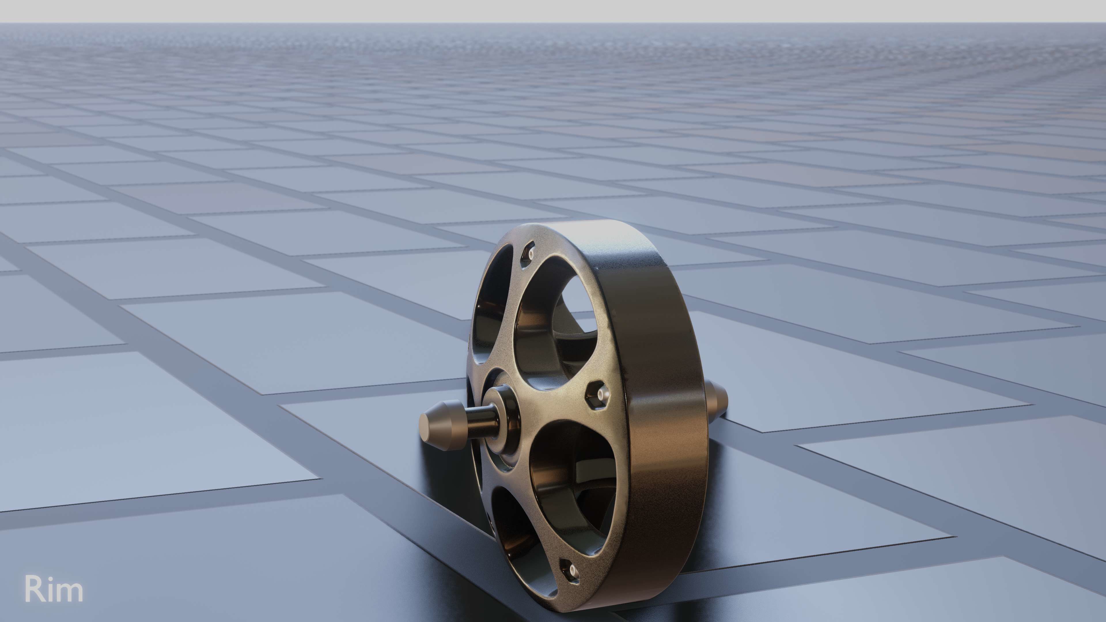 E-Scooter Rim with Procedural PBR Material Setup 3D model_11