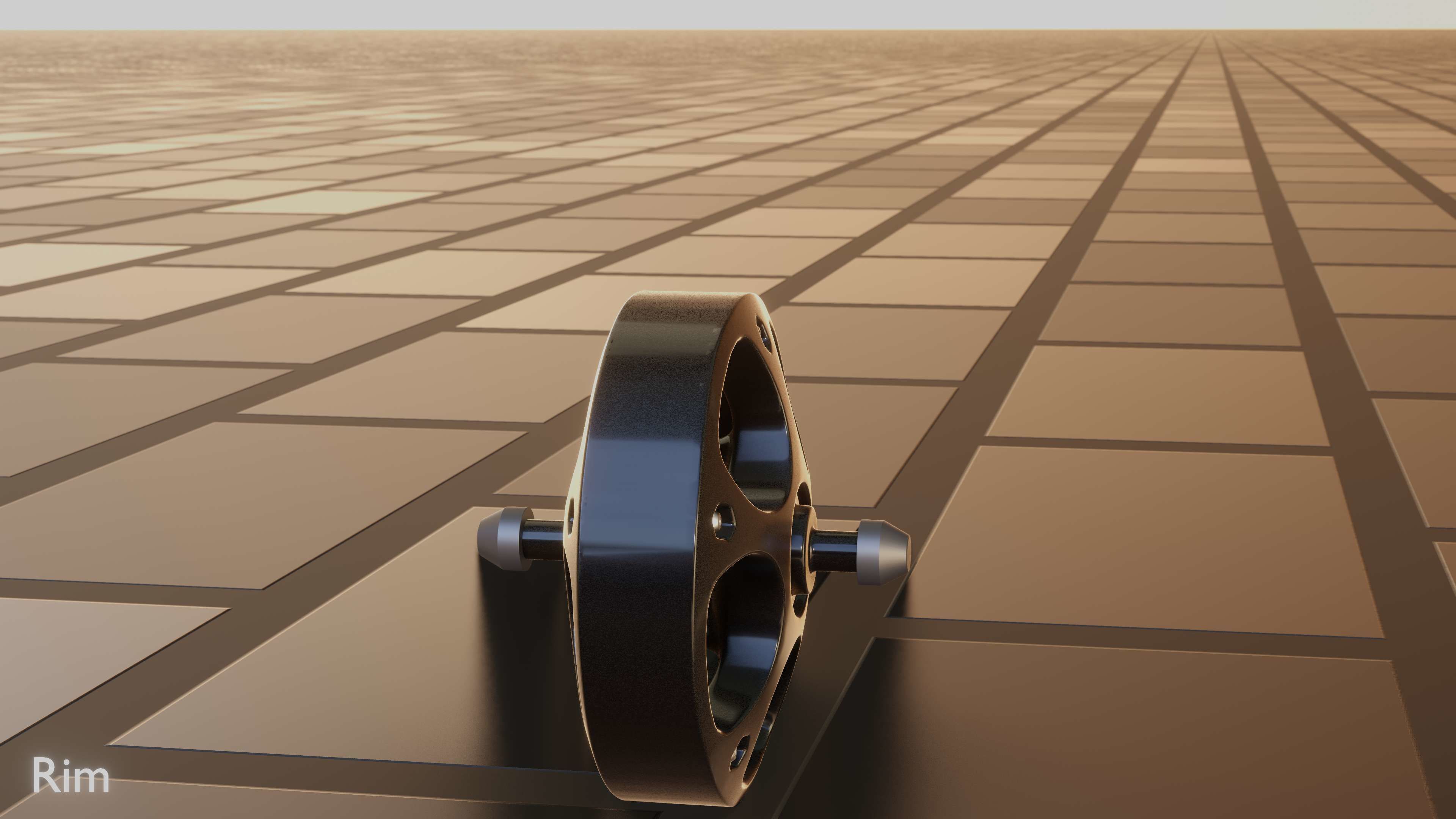 E-Scooter Rim with Procedural PBR Material Setup 3D model_58