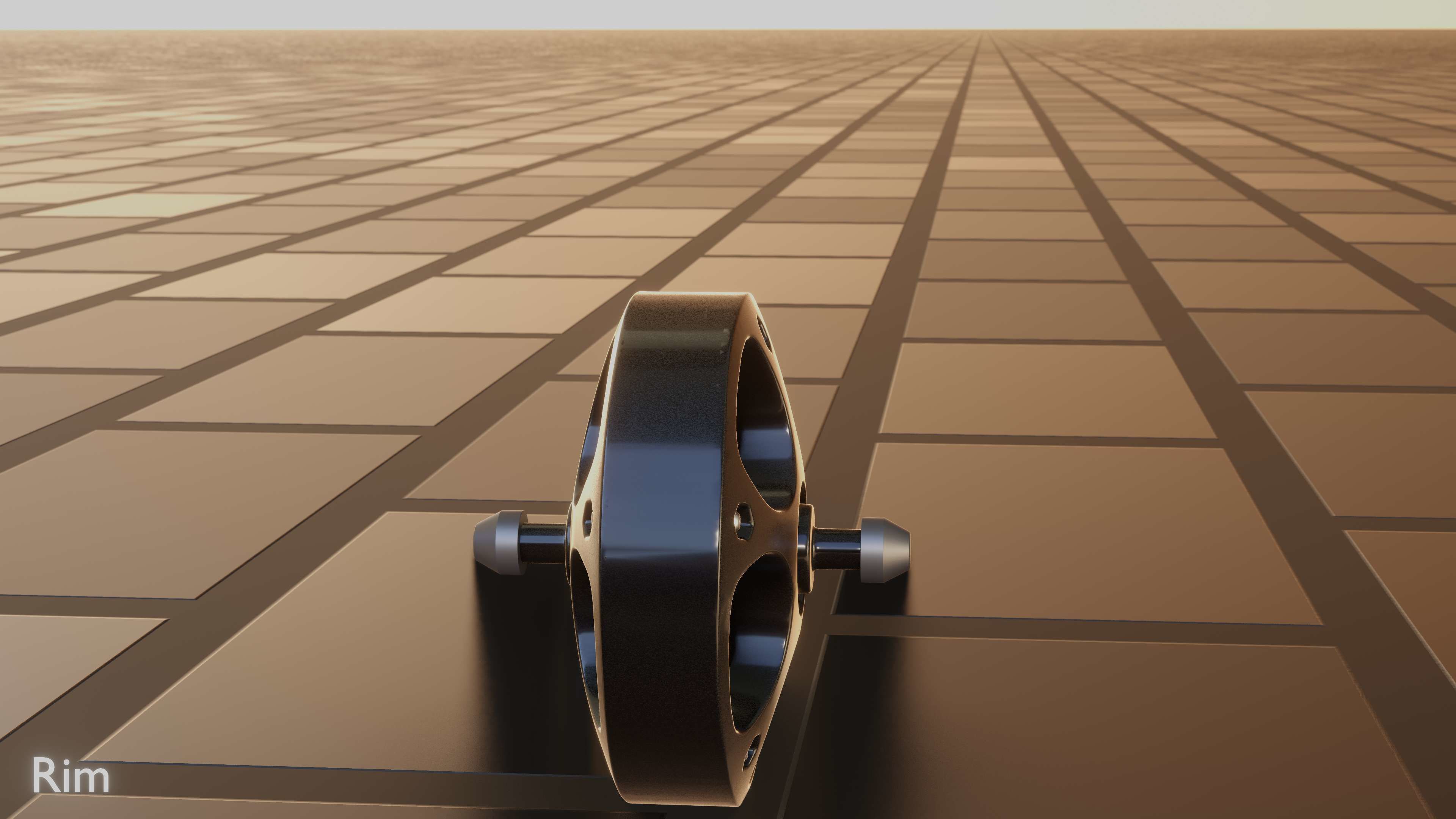 E-Scooter Rim with Procedural PBR Material Setup 3D model_57