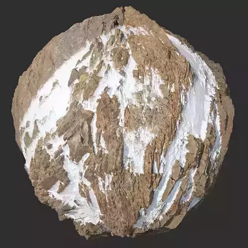 Fresh Snow on Sharp Jagged Rock Seamless 4k Pbr Textures Texture