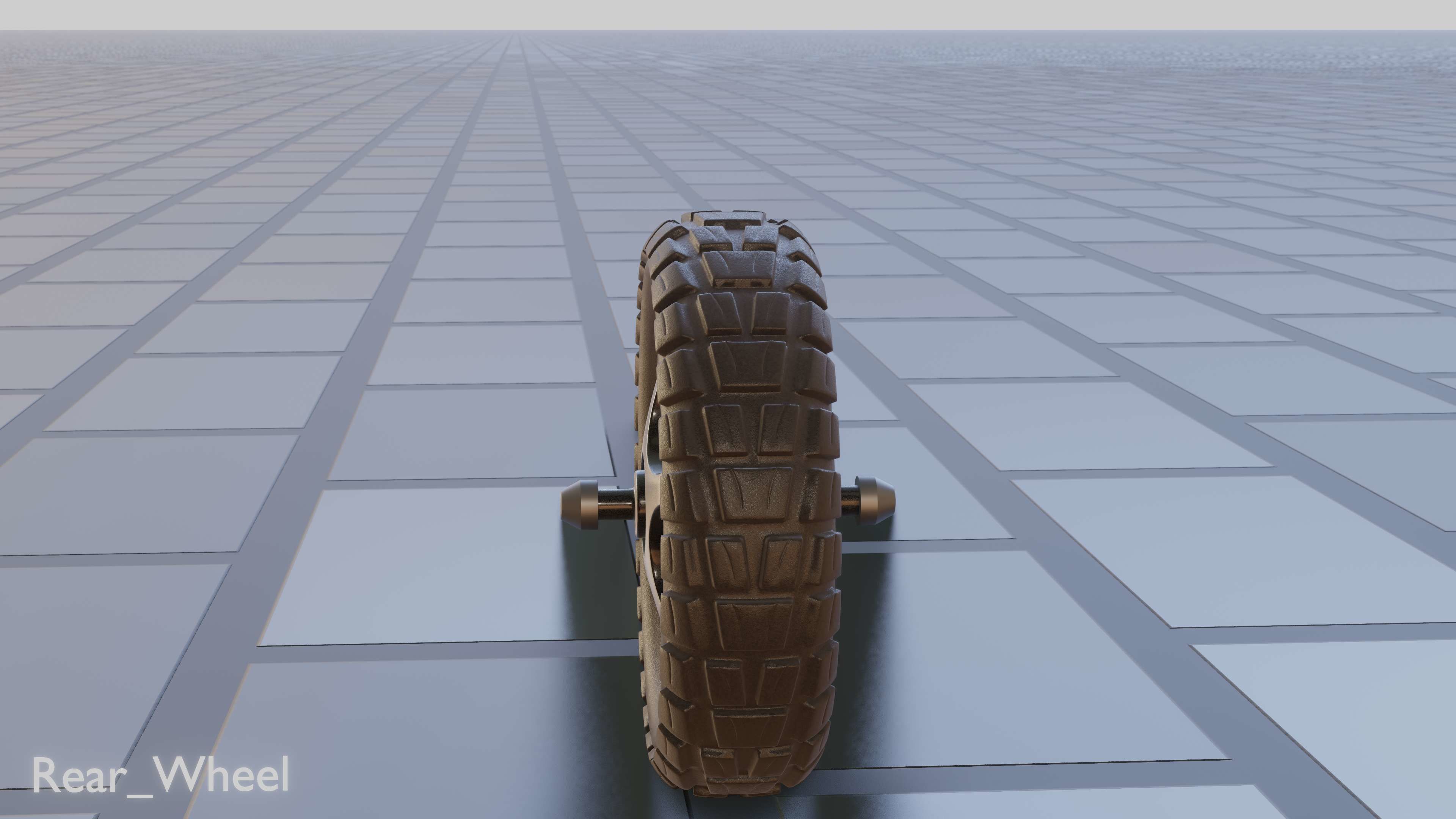 E-Scooter Rear-Wheel with Procedural PBR Material 3D model_16