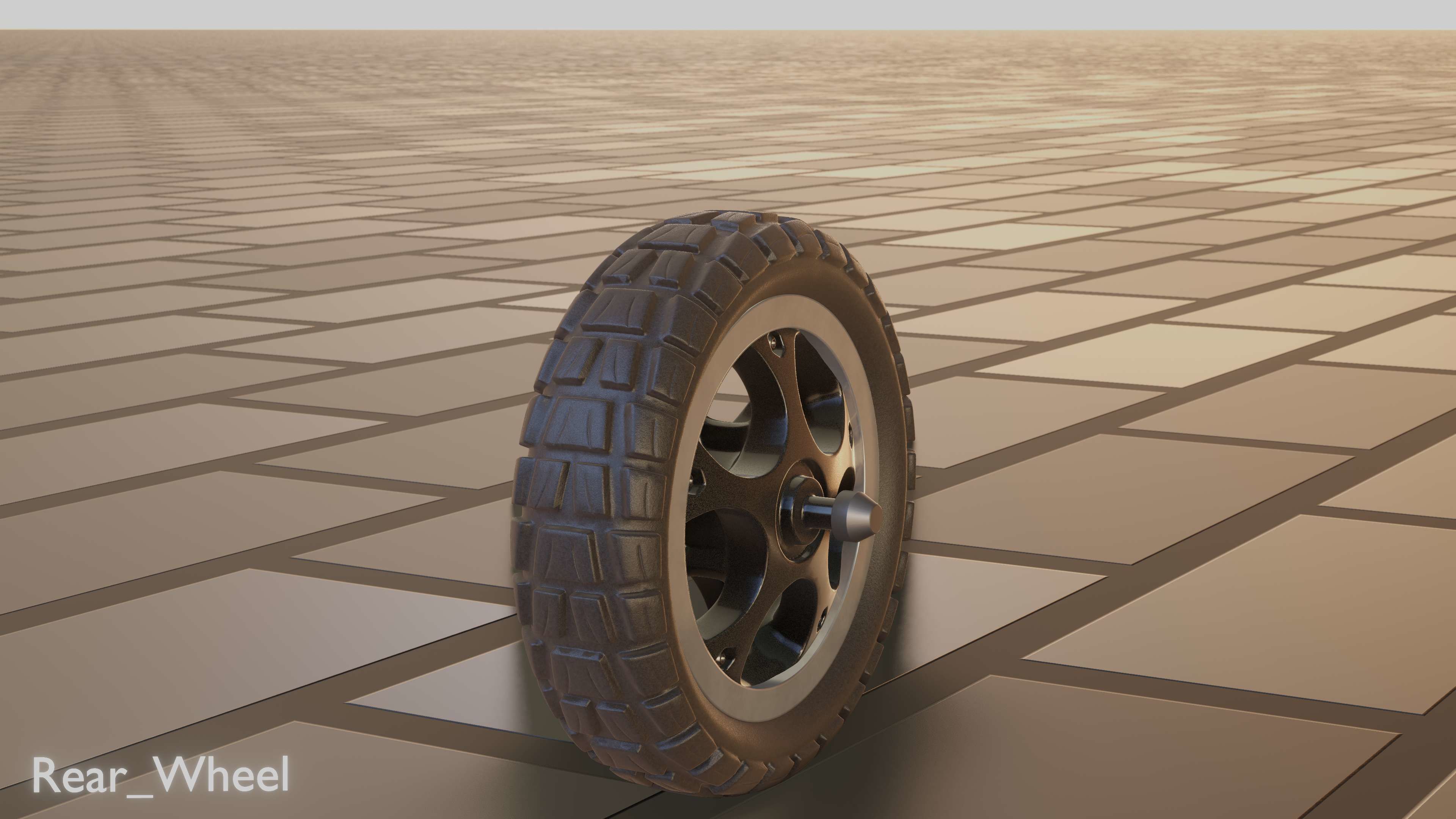 E-Scooter Rear-Wheel with Procedural PBR Material 3D model_64