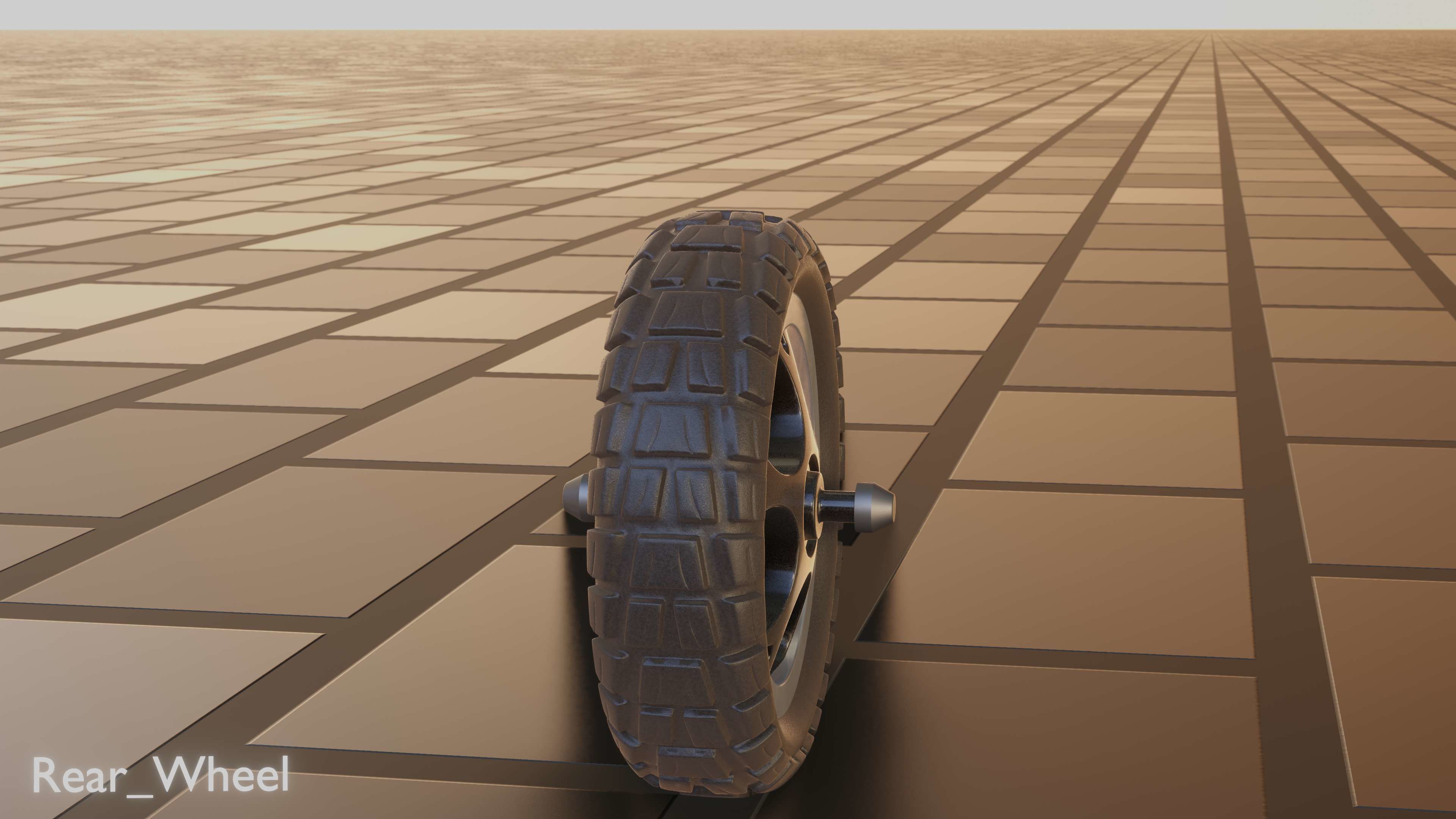 E-Scooter Rear-Wheel with Procedural PBR Material 3D model_59