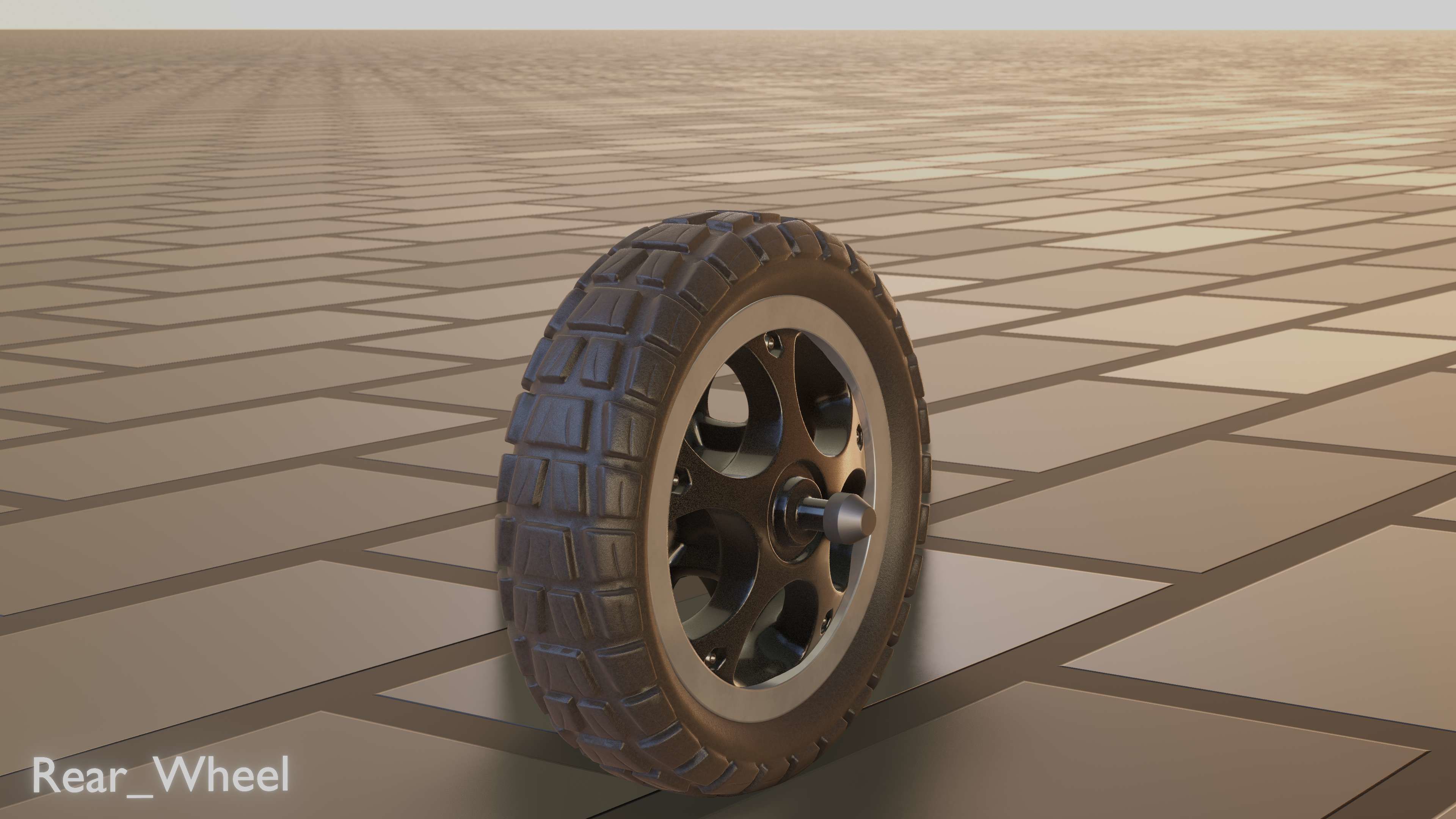 E-Scooter Rear-Wheel with Procedural PBR Material 3D model_65
