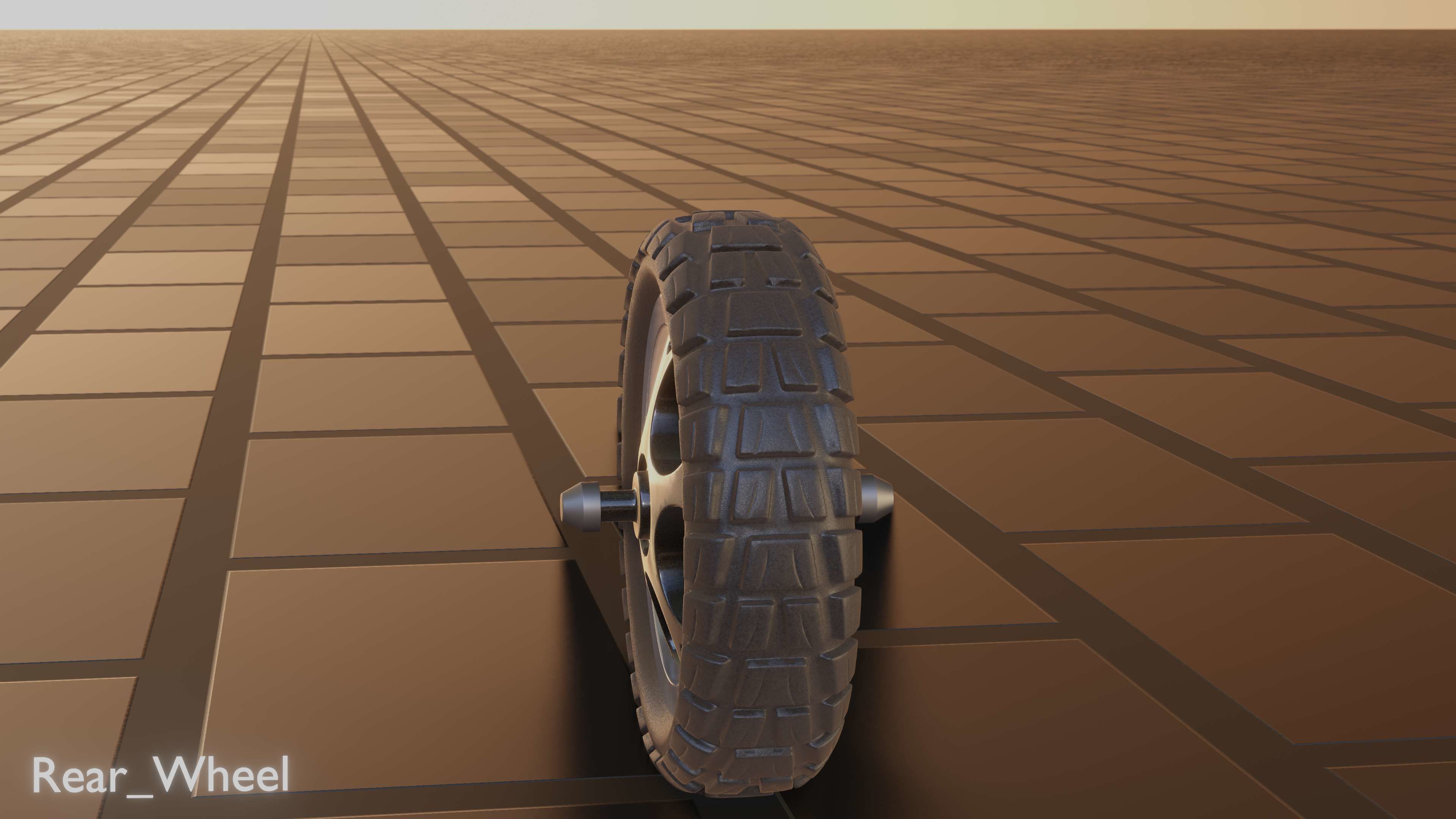 E-Scooter Rear-Wheel with Procedural PBR Material 3D model_55
