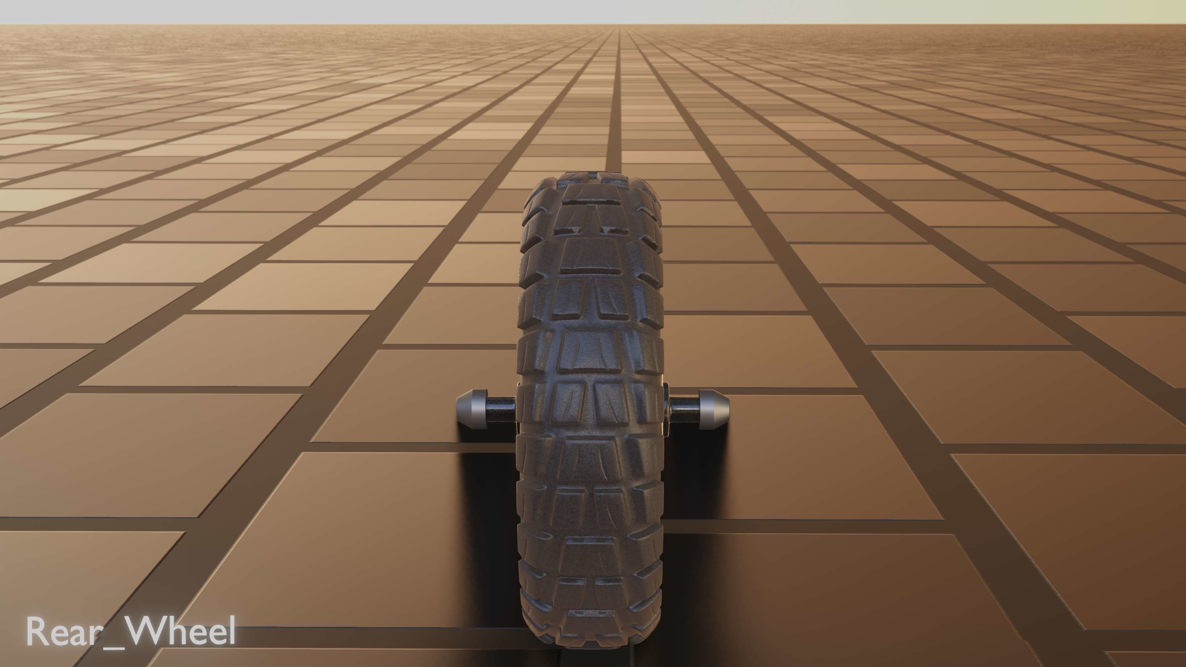 E-Scooter Rear-Wheel with Procedural PBR Material 3D model_57
