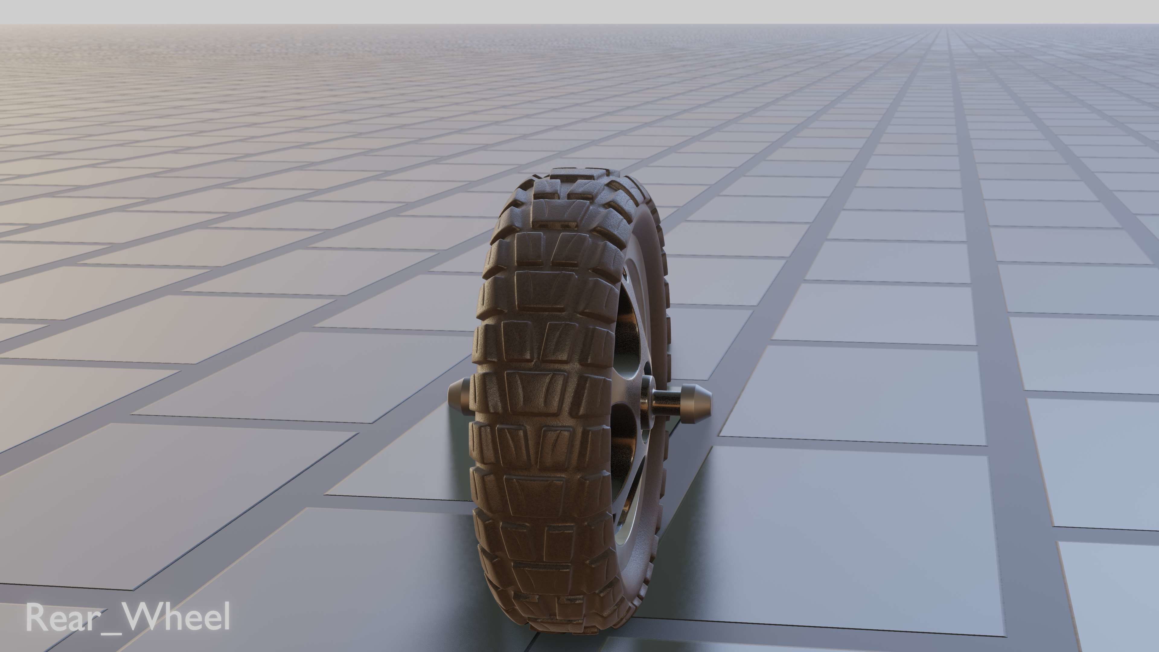 E-Scooter Rear-Wheel with Procedural PBR Material 3D model_20